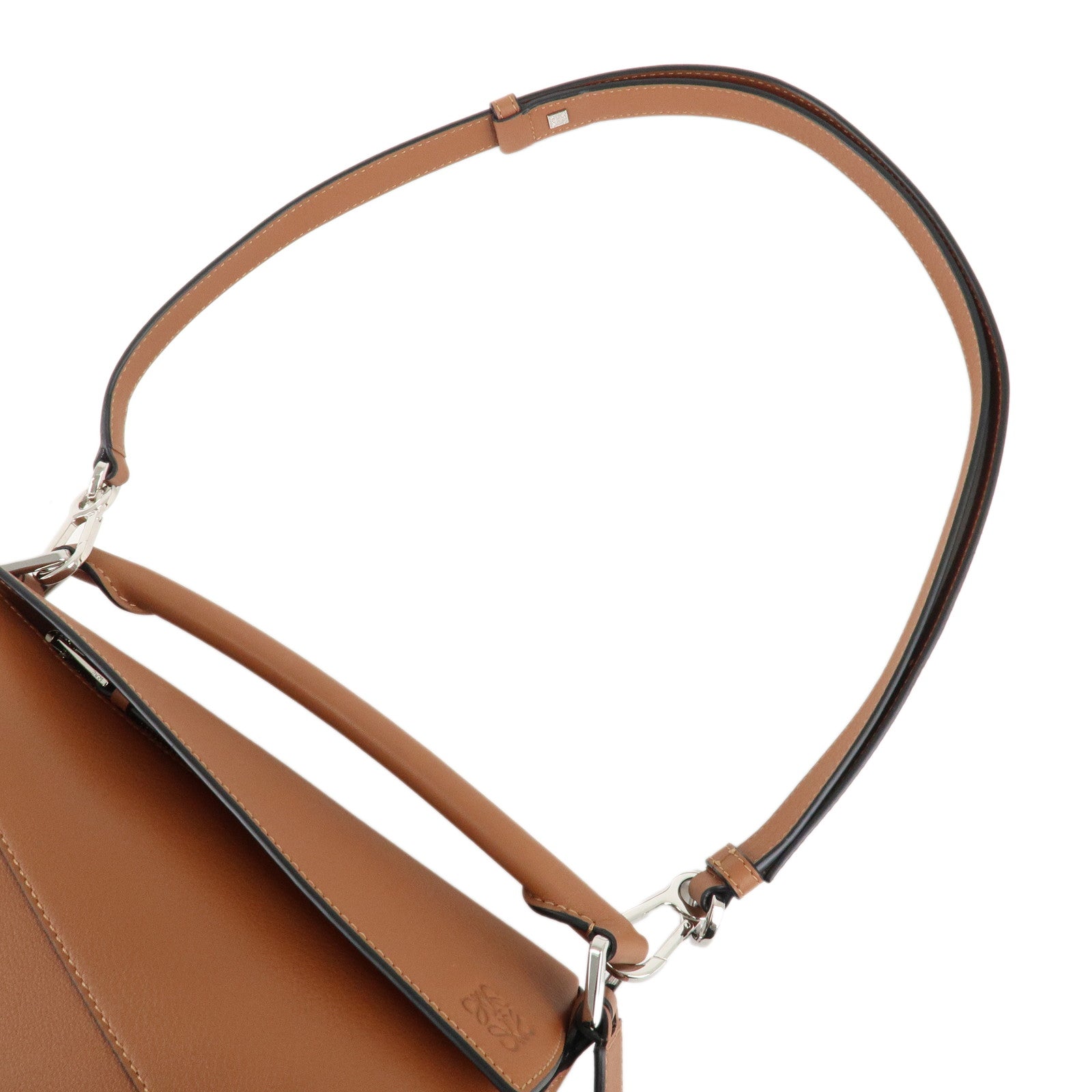 LOEWE Leather Puzzle Bag Small 2Way Bag Hand Bag Brown Used