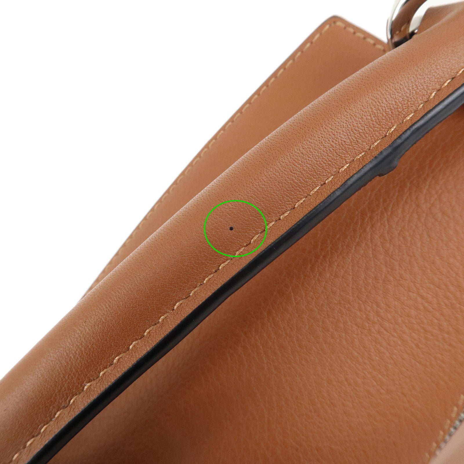 LOEWE Leather Puzzle Bag Small 2Way Bag Hand Bag Brown Used