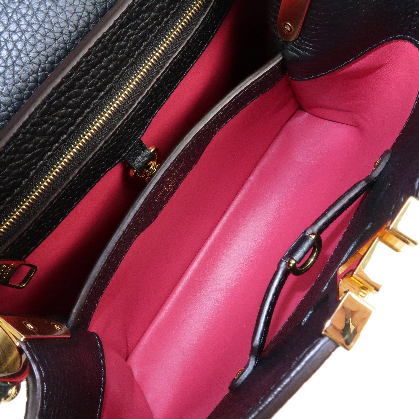 Louis Vuitton Capucines BB Taurillon Leather 2Way Bag Noir M94755 Used