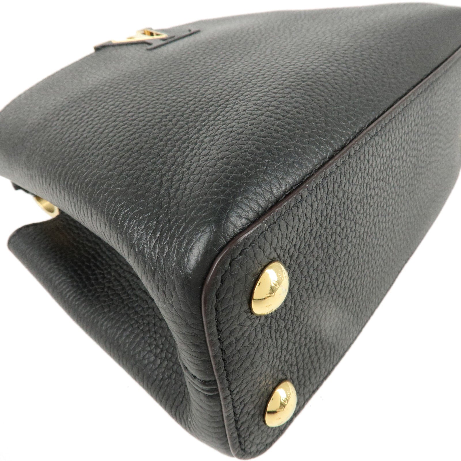 Louis Vuitton Capucines BB Taurillon Leather 2Way Bag Noir M94755 Used