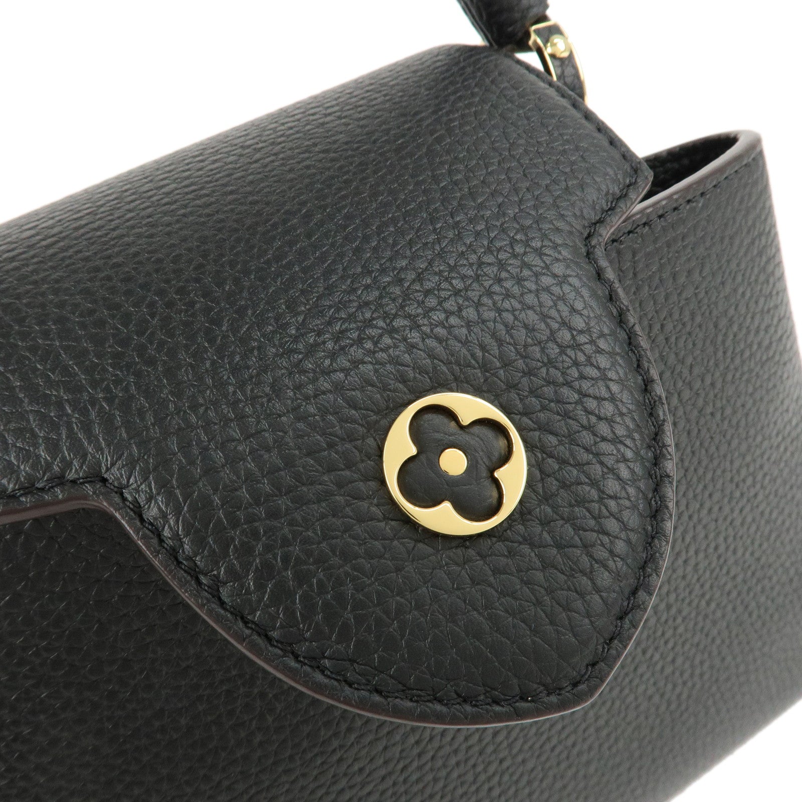 Louis Vuitton Capucines BB Taurillon Leather 2Way Bag Noir M94755 Used