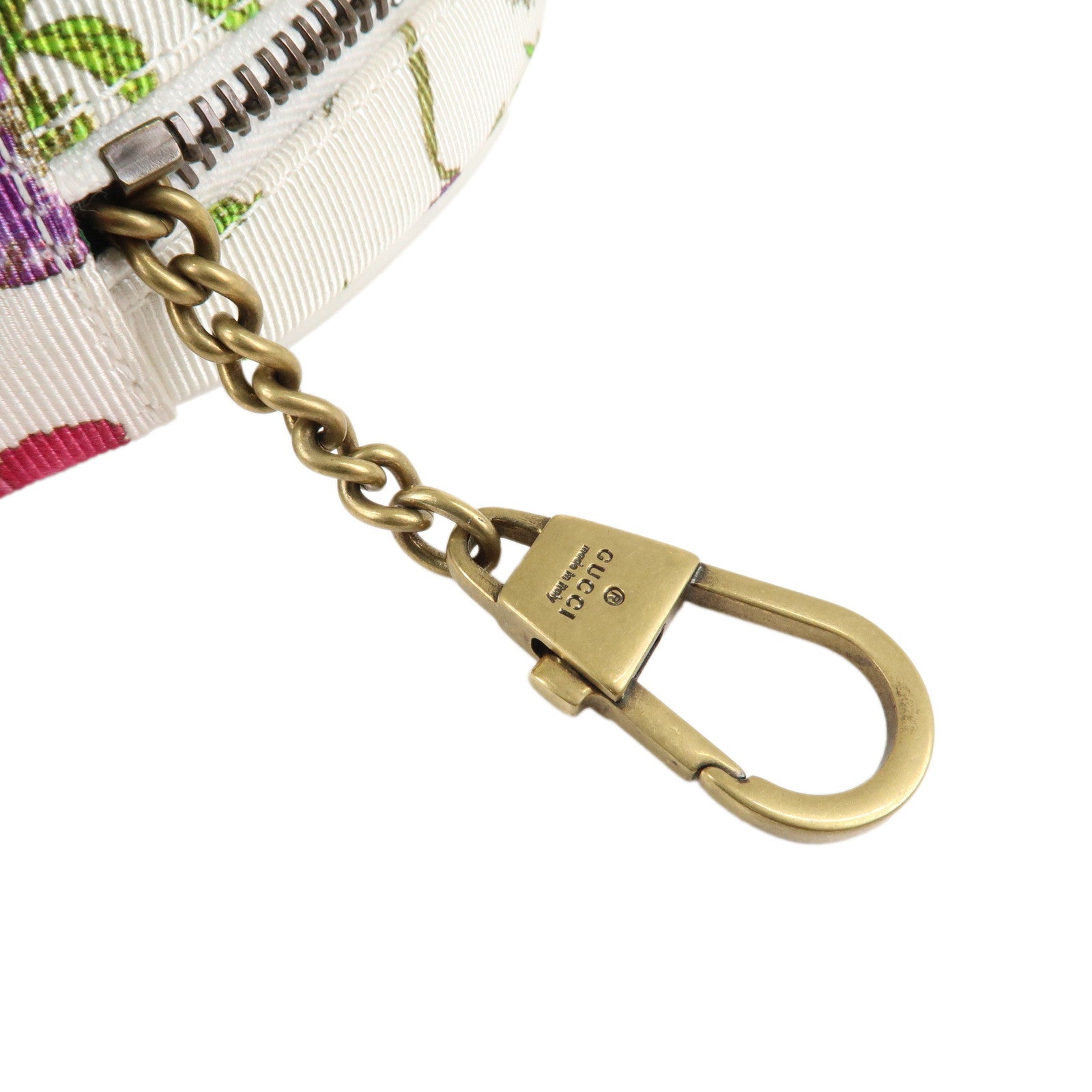 GUCCI Horsebit Laminate Canvas Leather Shoulder Bag Ivory 534951 Used