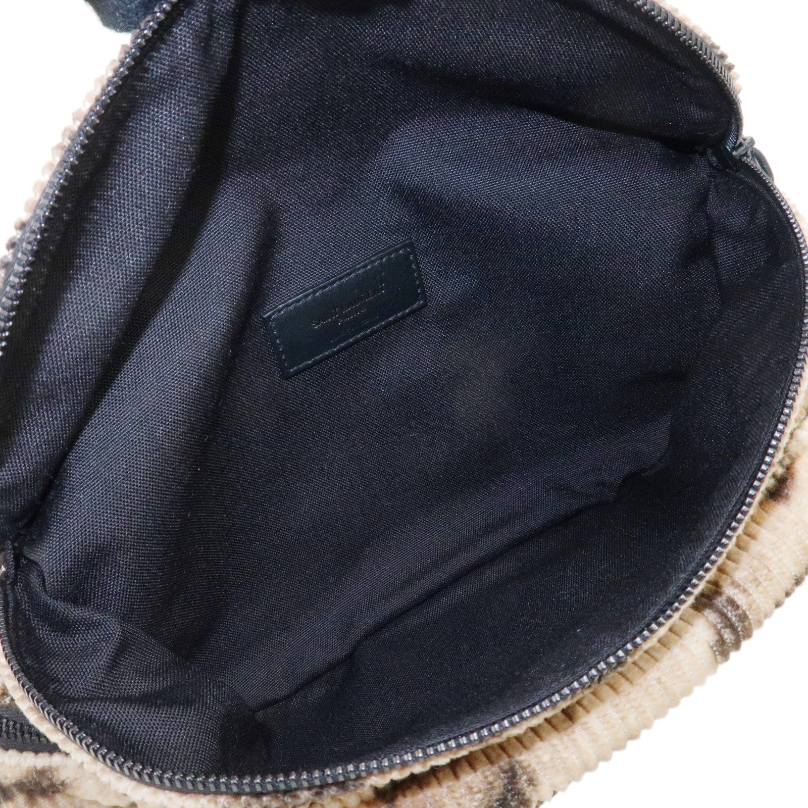 Saint Laurent Paris Cotton Nylon NUXX Body Bag Leopard 581375 Used