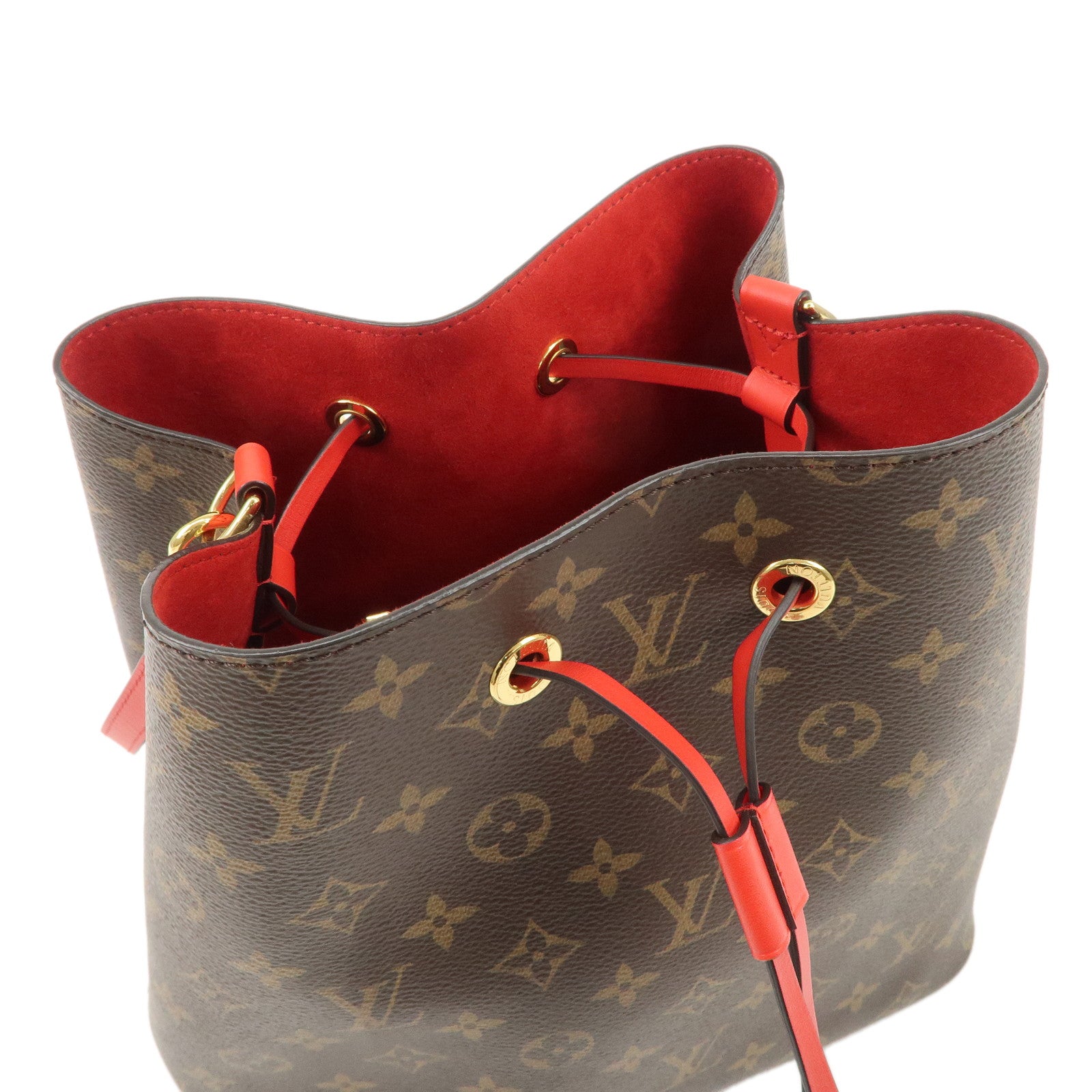 Louis Vuitton Monogram Neo Noe Shoulder Bag Coquelicot M44021 Used