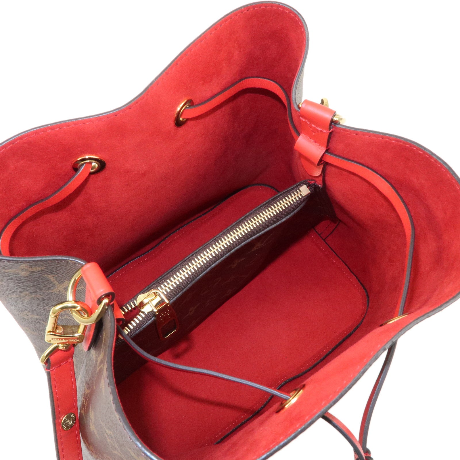 Louis Vuitton Monogram Neo Noe Shoulder Bag Coquelicot M44021 Used