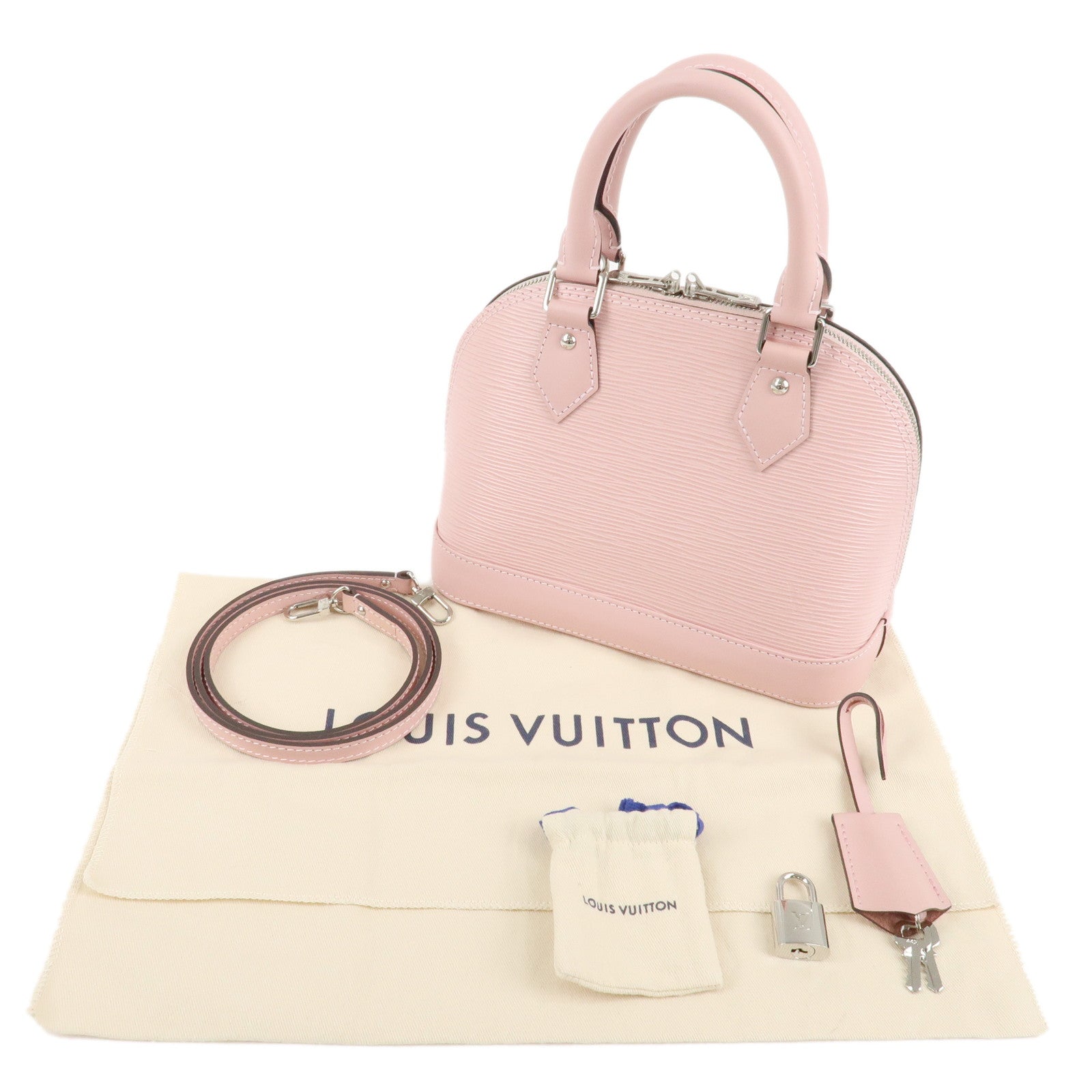 Louis Vuitton Epi Alma BB 2Way Hand Bag Rose Ballerine M41327 Used