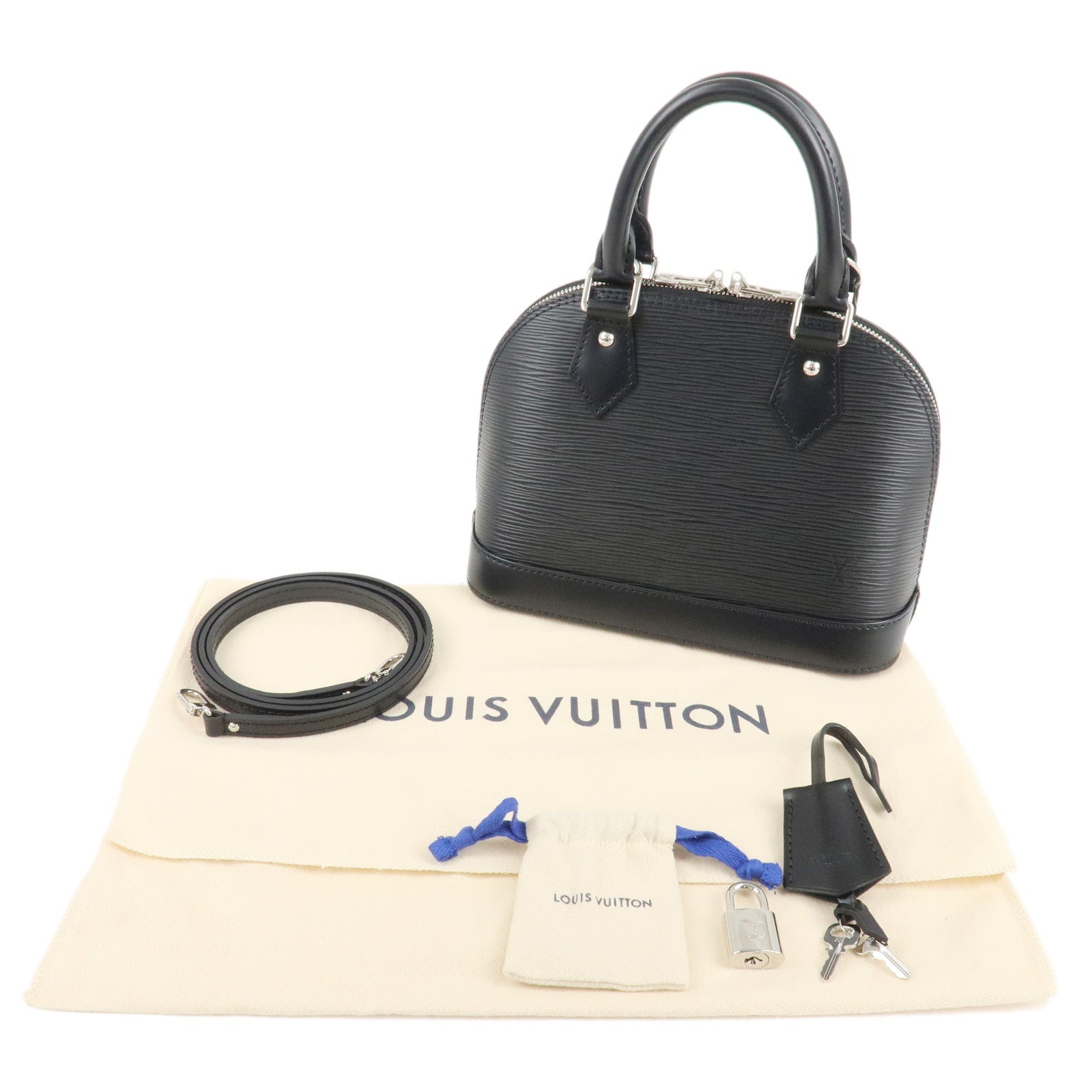 Louis Vuitton Epi Alma BB 2WAY Shoulder Bag Noir Black M40862 Used