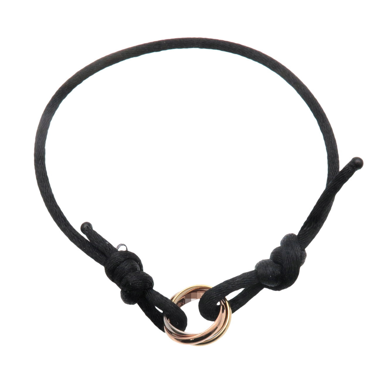 Cartier Trinity Code Bracelet K18 750 Yellow/White/Rose Gold Black Used