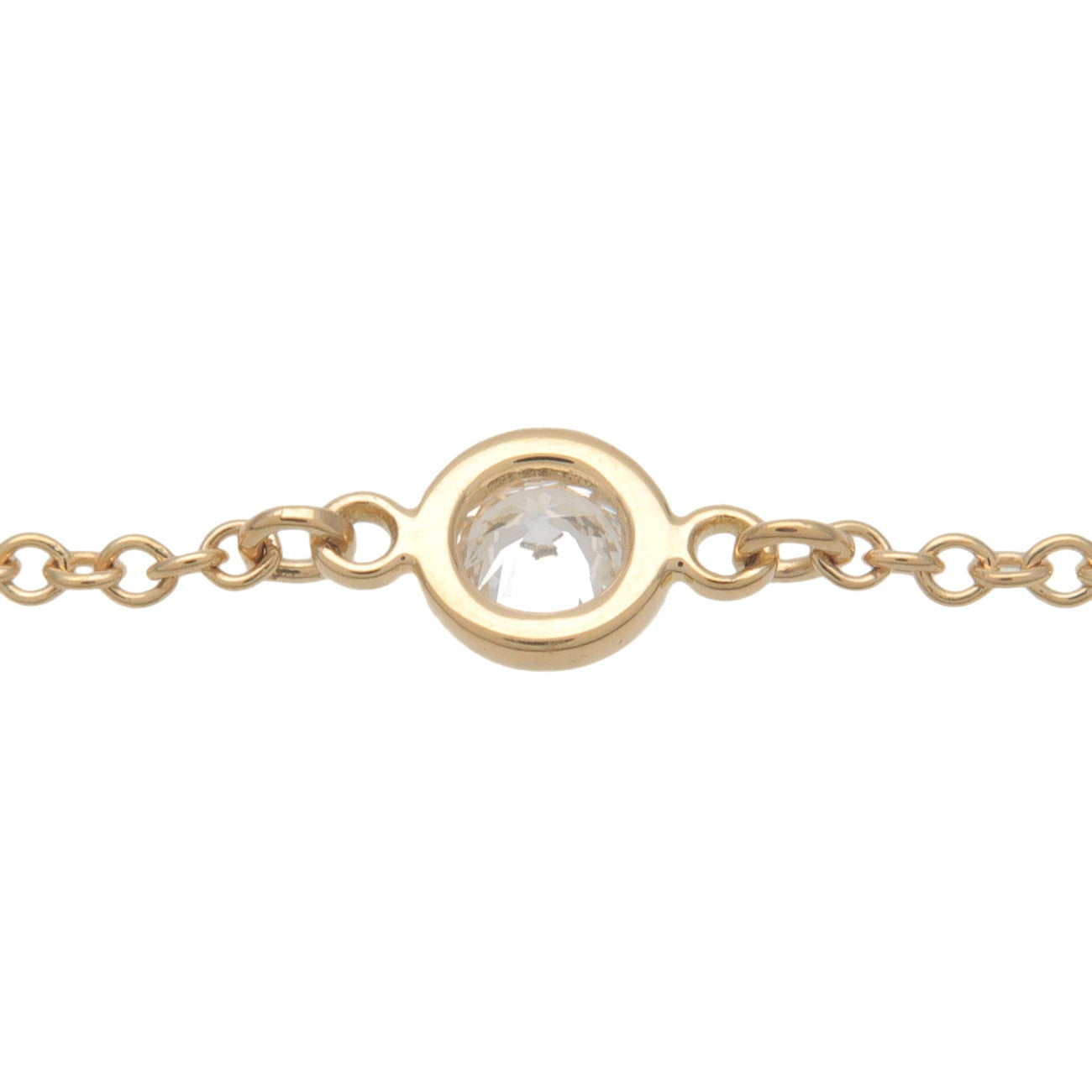 Tiffany&Co. By the Yard 1P Diamond Bracelet 0.08ct K18 Yellow Gold Used