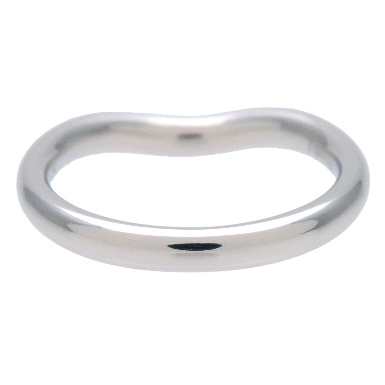 Tiffany&Co. Curved Band 9P Diamond Ring PT950 Platinum US3-3.5 Used