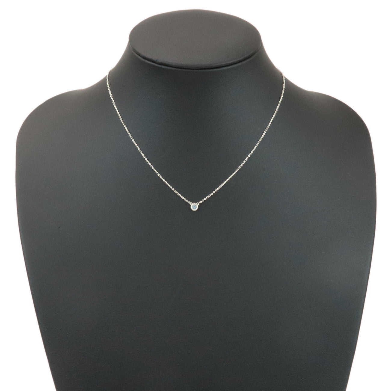 Tiffany&Co. By the Yard 1P Aquamarine Necklace 0.13ct SV925 Used