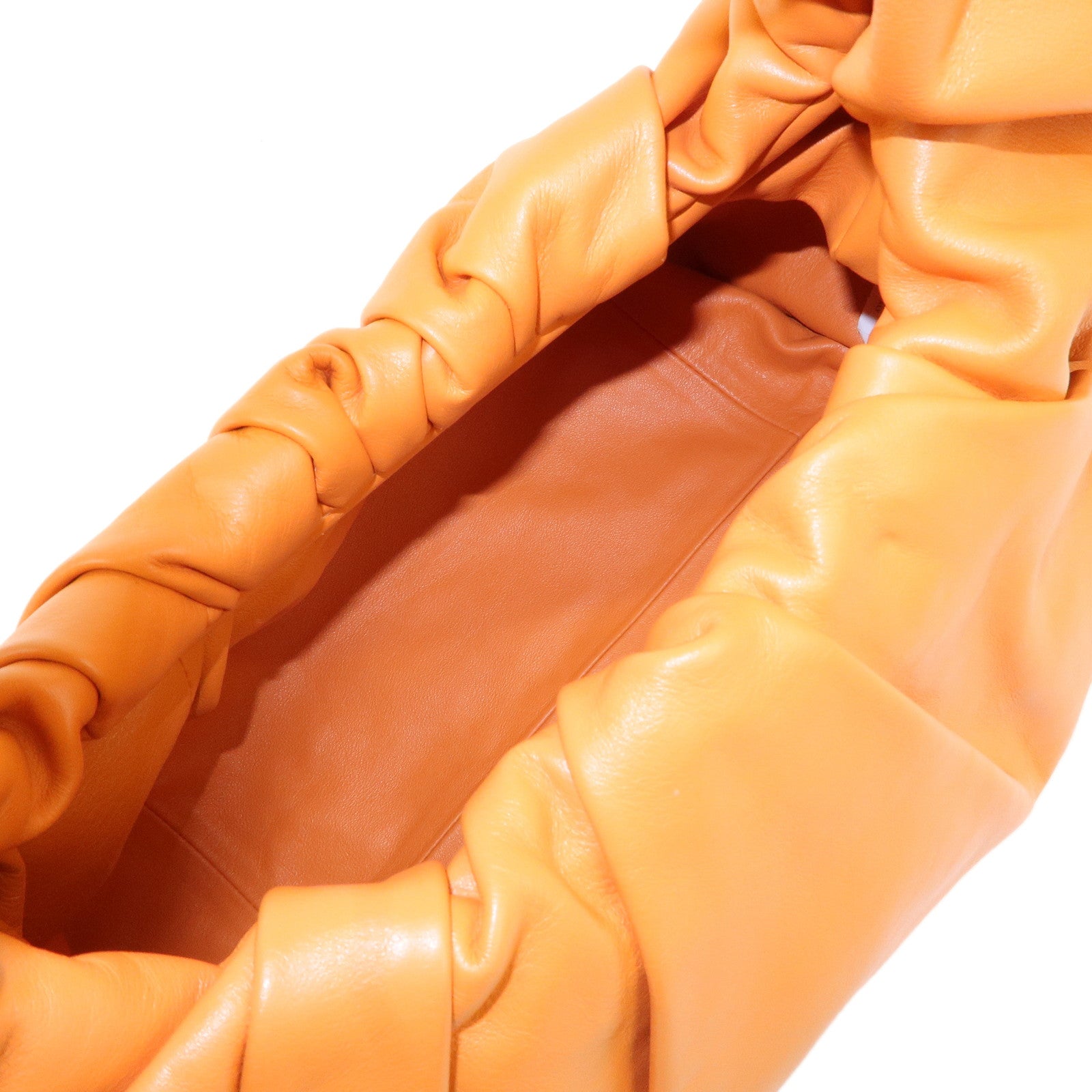 BOTTEGA VENETA Leather The Shoulder Shoulder Bag Orange 610524 Used