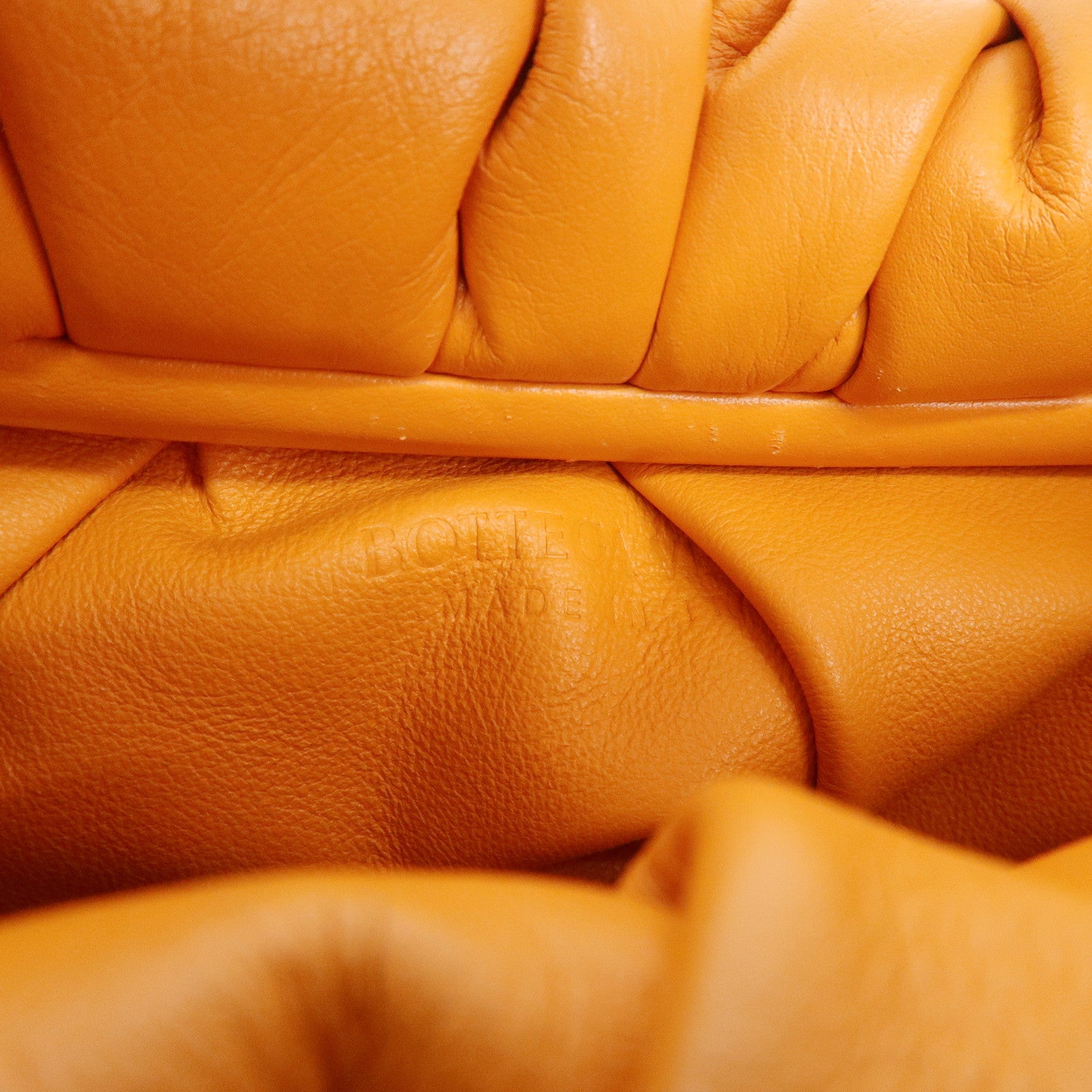 BOTTEGA VENETA Leather The Shoulder Shoulder Bag Orange 610524 Used