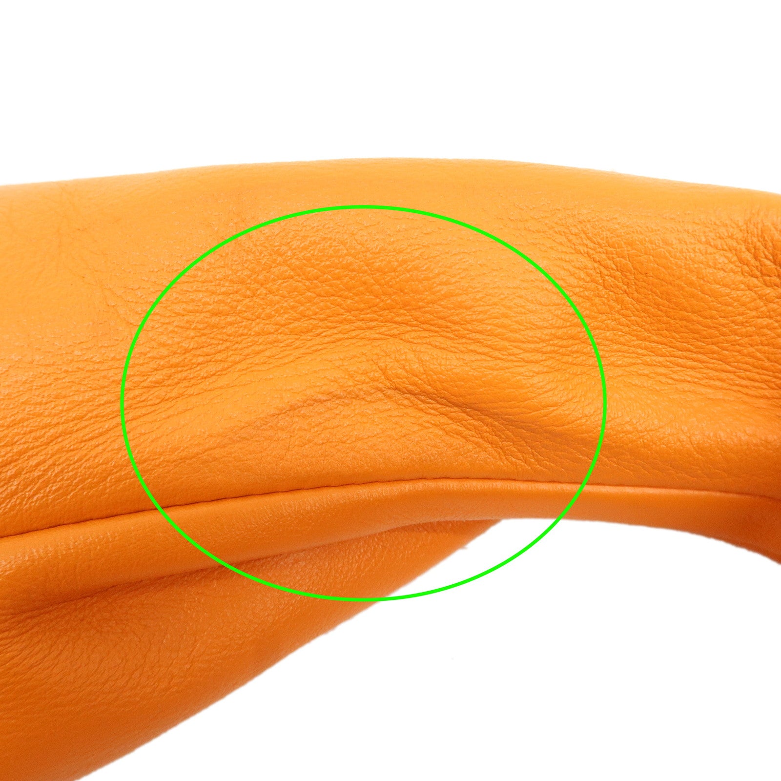 BOTTEGA VENETA Leather The Shoulder Shoulder Bag Orange 610524 Used