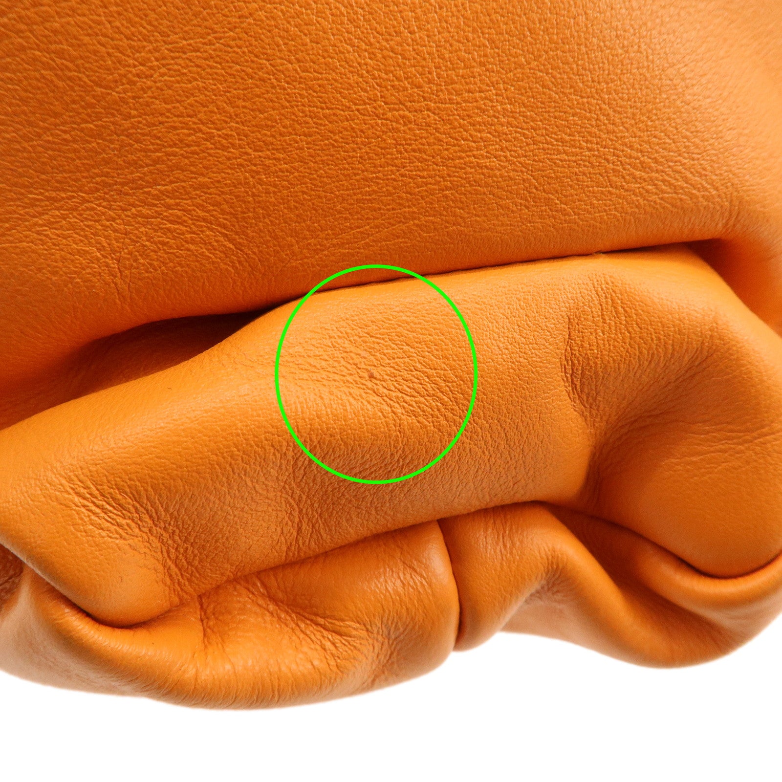 BOTTEGA VENETA Leather The Shoulder Shoulder Bag Orange 610524 Used