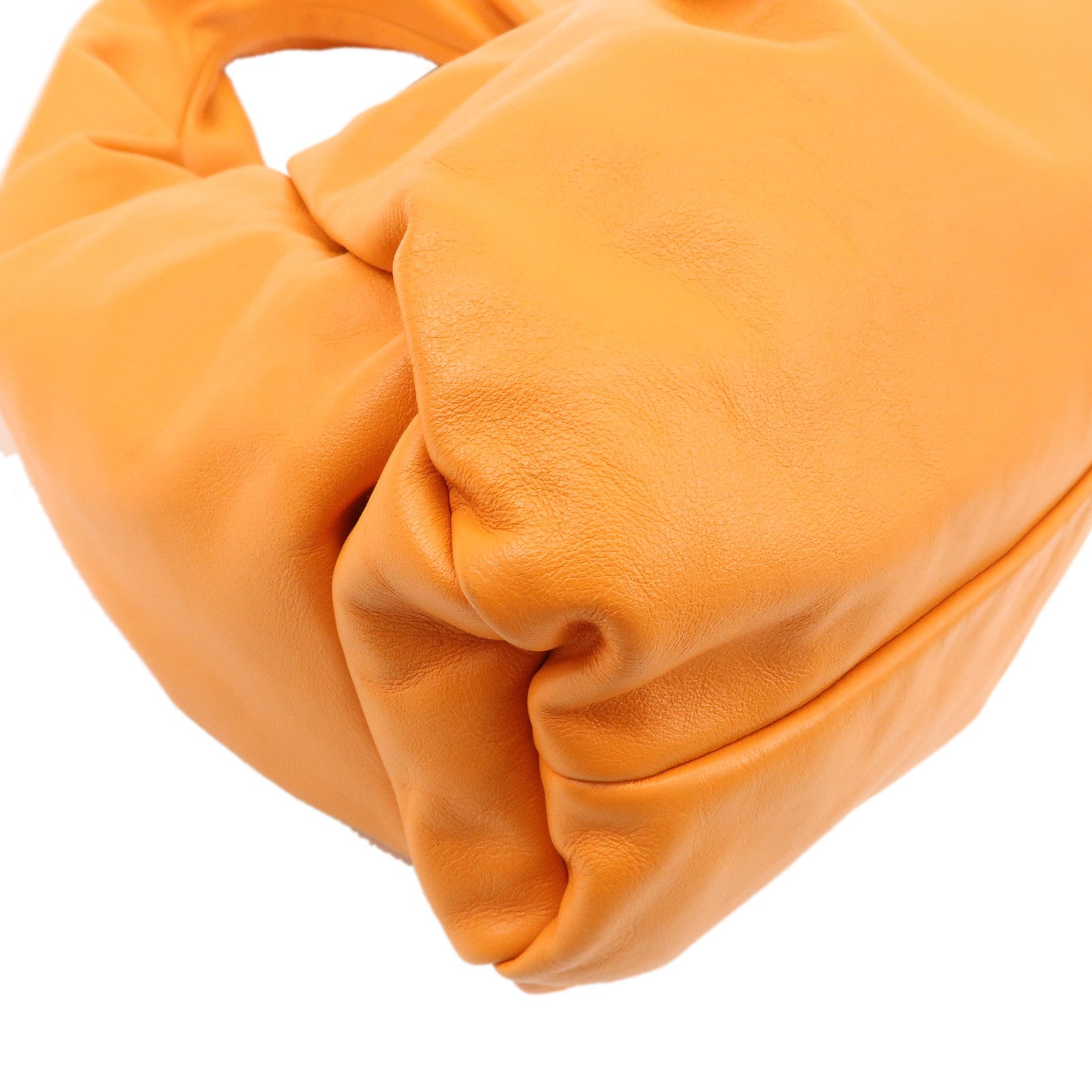 BOTTEGA VENETA Leather The Shoulder Shoulder Bag Orange 610524 Used