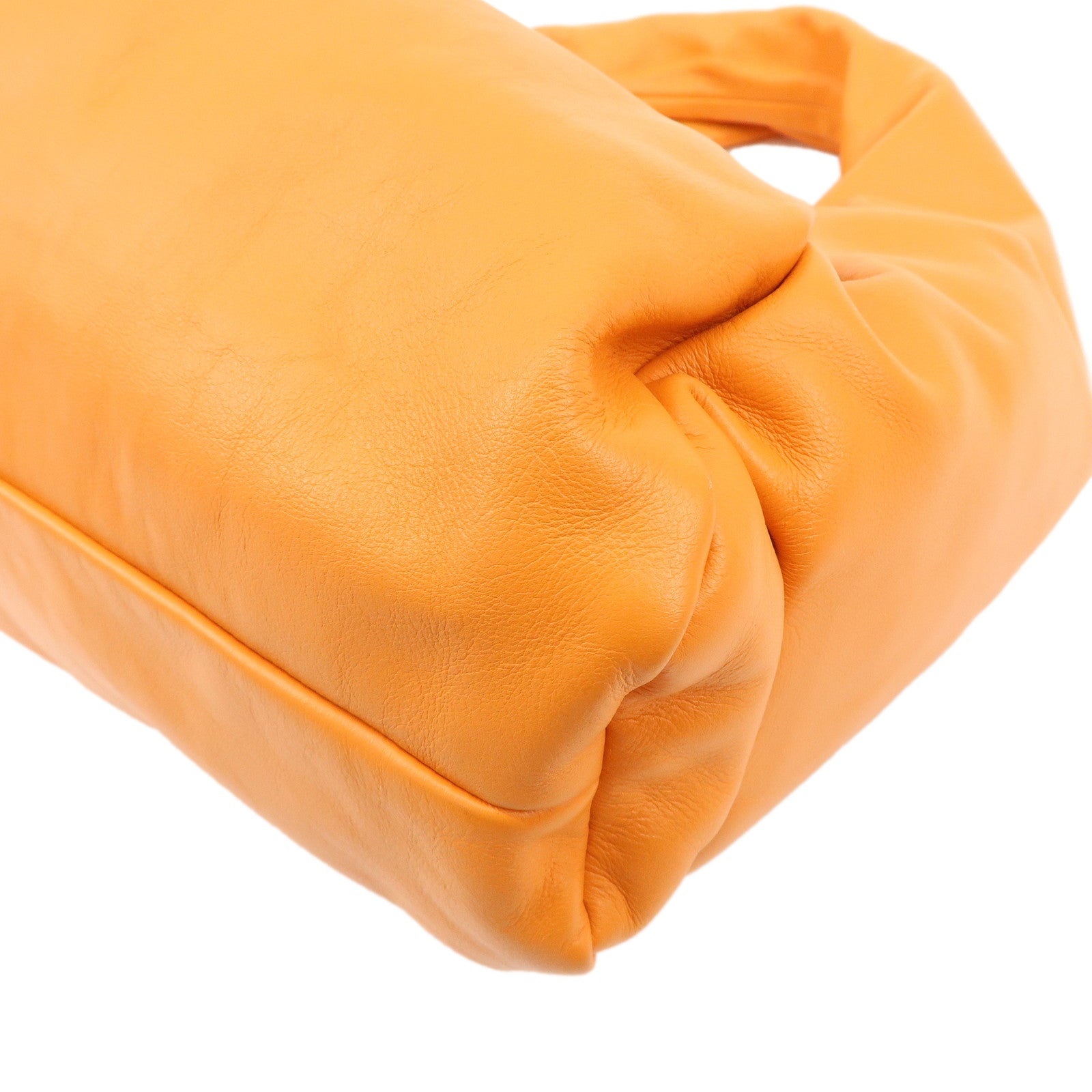 BOTTEGA VENETA Leather The Shoulder Shoulder Bag Orange 610524 Used