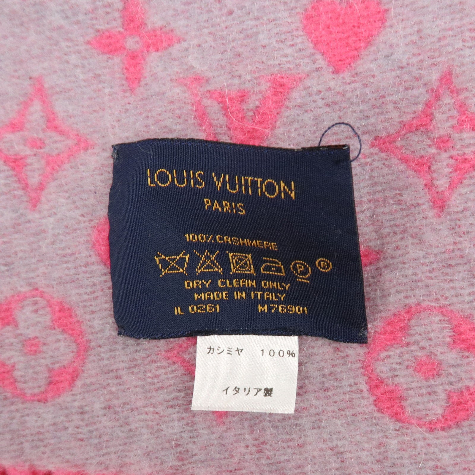 Louis Vuitton Escharp Game On Pink Scarf Pink M76901 Used
