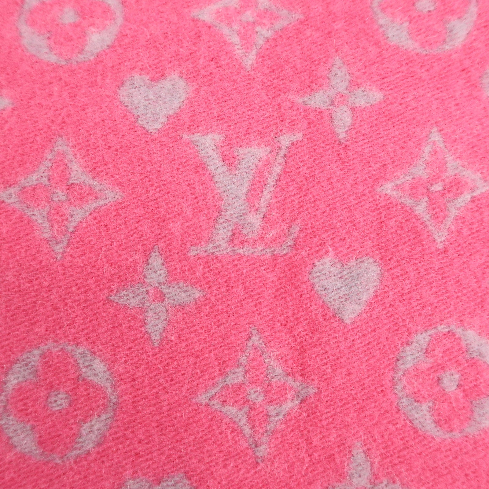 Louis Vuitton Escharp Game On Pink Scarf Pink M76901 Used