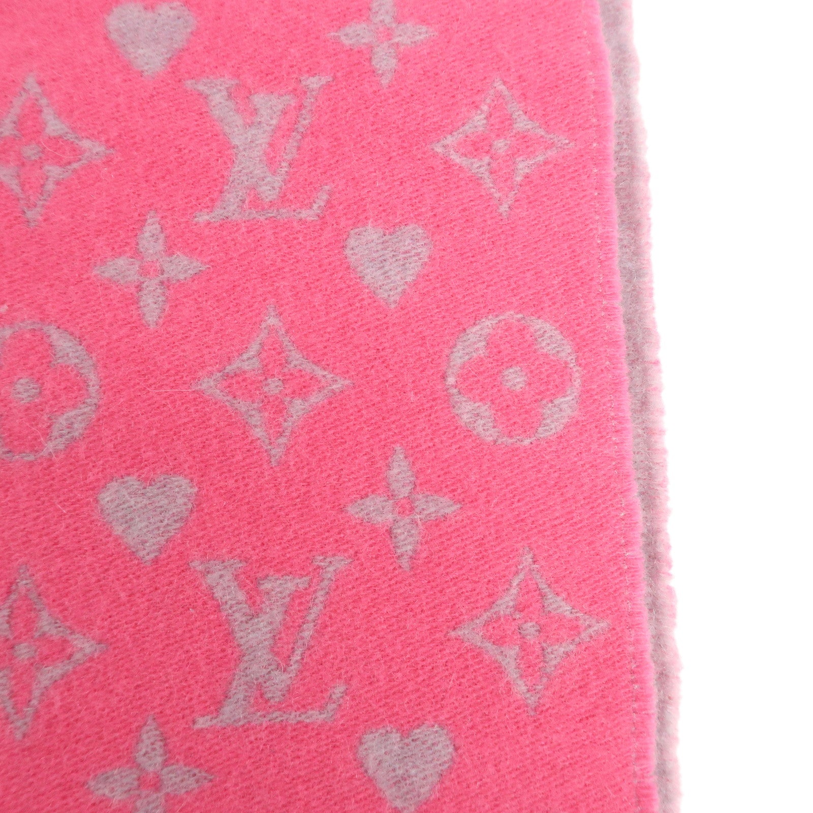 Louis Vuitton Escharp Game On Pink Scarf Pink M76901 Used