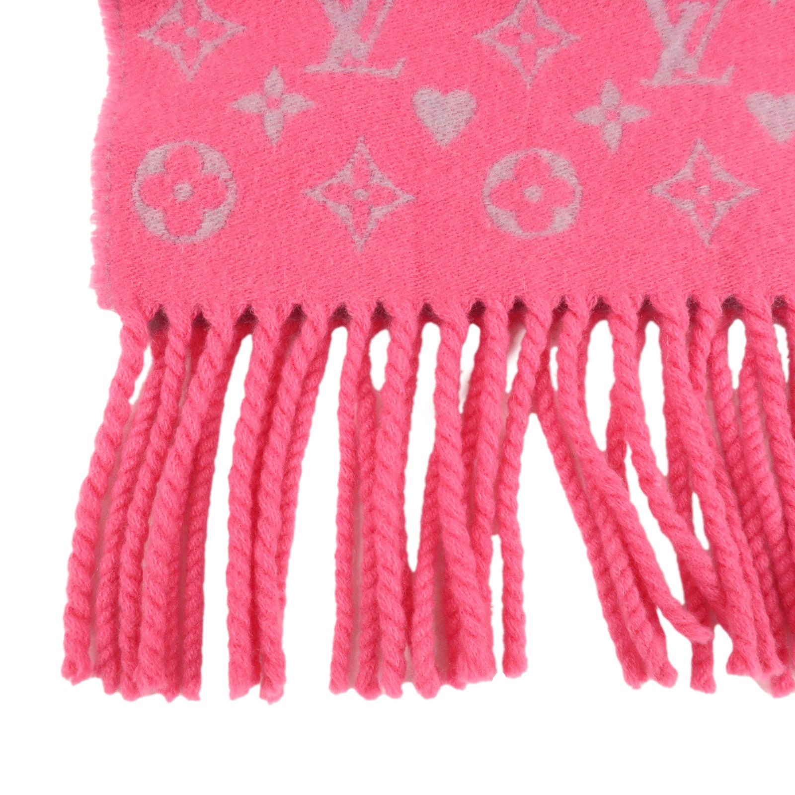 Louis Vuitton Escharp Game On Pink Scarf Pink M76901 Used