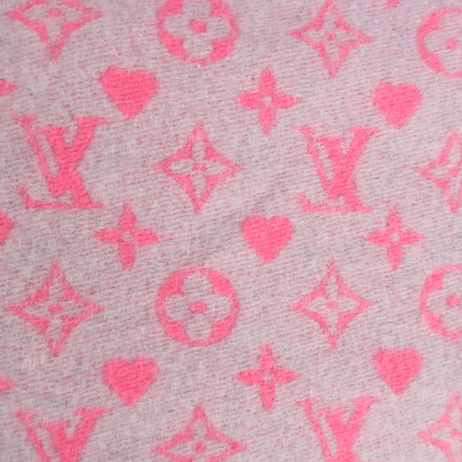 Louis Vuitton Escharp Game On Pink Scarf Pink M76901 Used