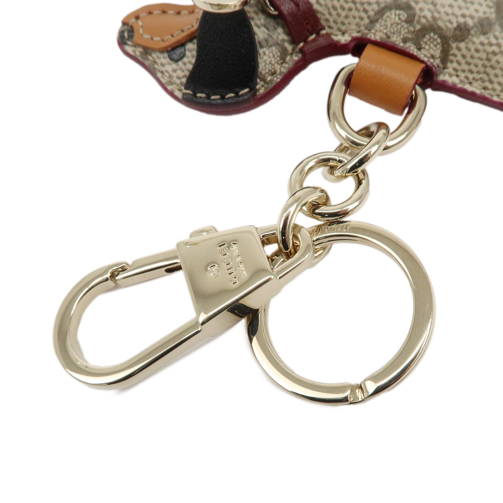 GUCCI Gucci Interlocking G Dog Shape Bag Charm Keychain 821812 Used