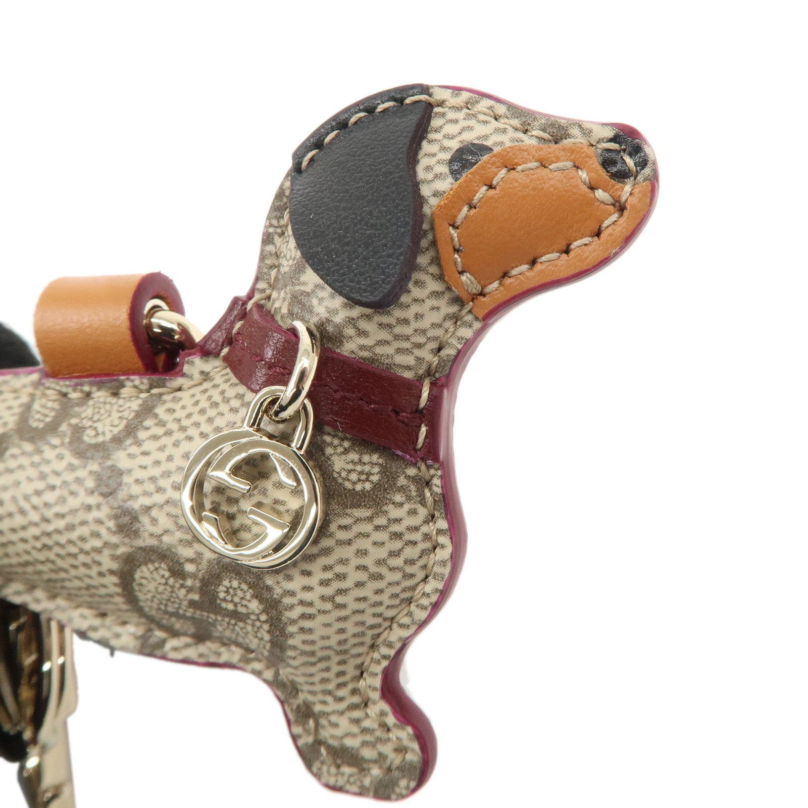 GUCCI Gucci Interlocking G Dog Shape Bag Charm Keychain 821812 Used