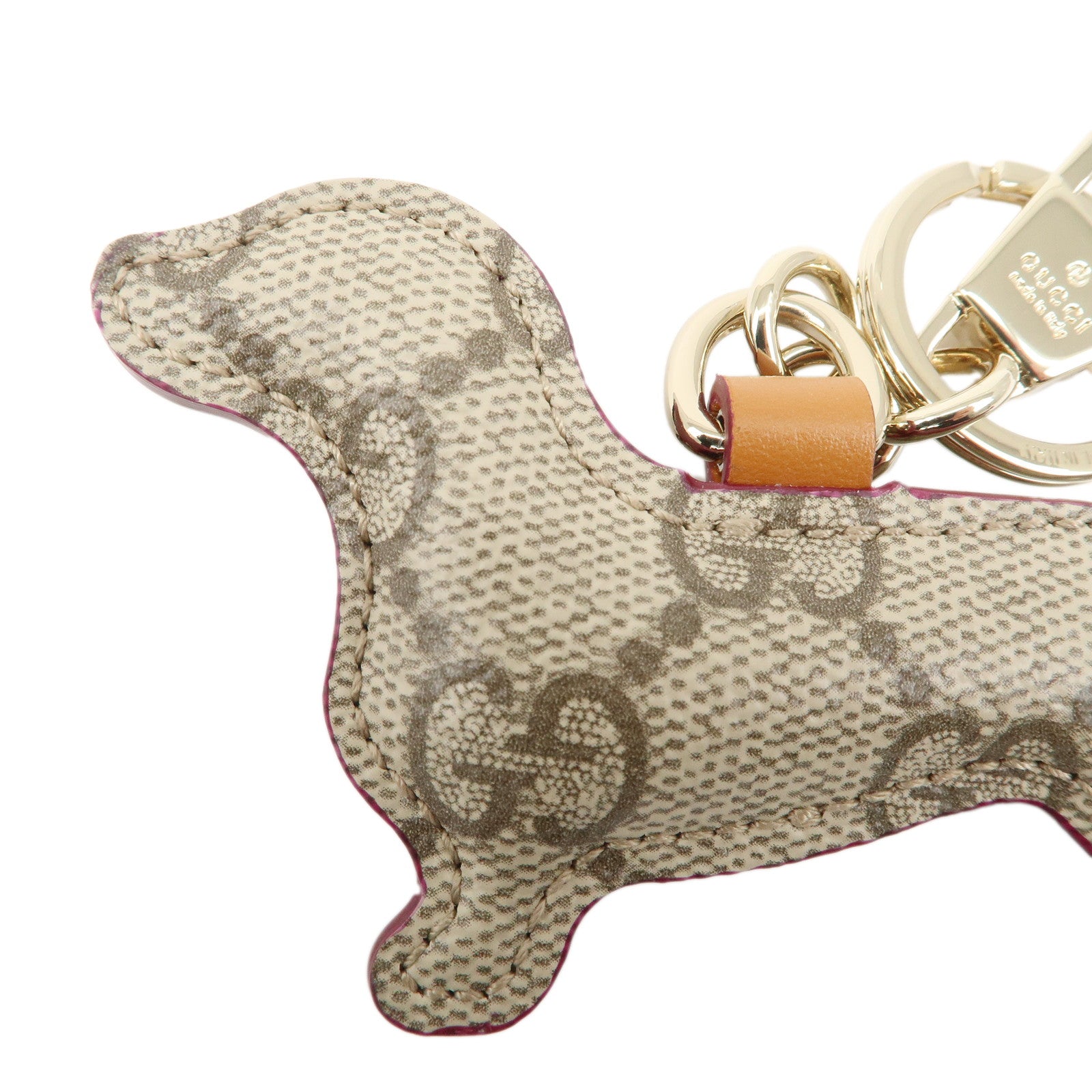 GUCCI Gucci Interlocking G Dog Shape Bag Charm Keychain 821812 Used
