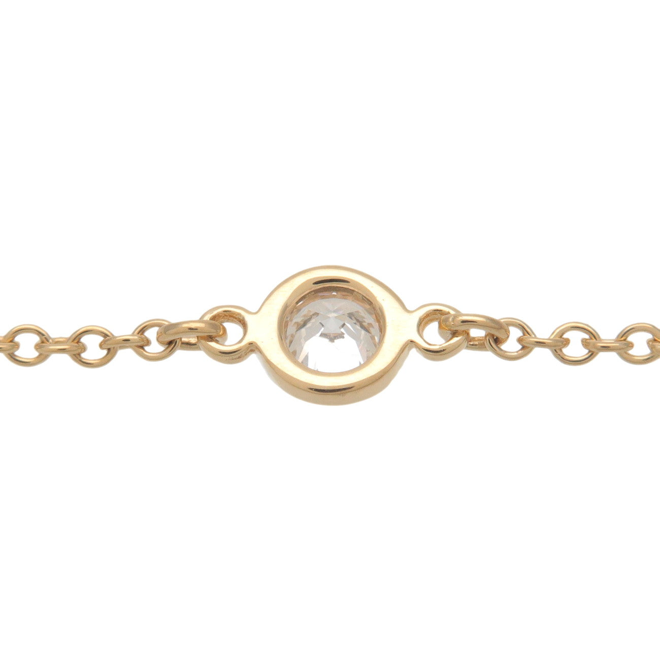 Tiffany&Co. By the Yard 1P Diamond Bracelet 0.08ct K18 Yellow Gold Used