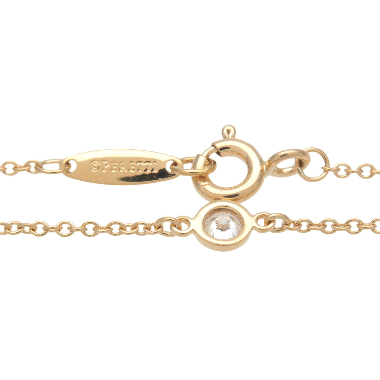 Tiffany&Co. By the Yard 1P Diamond Bracelet 0.08ct K18 Yellow Gold Used