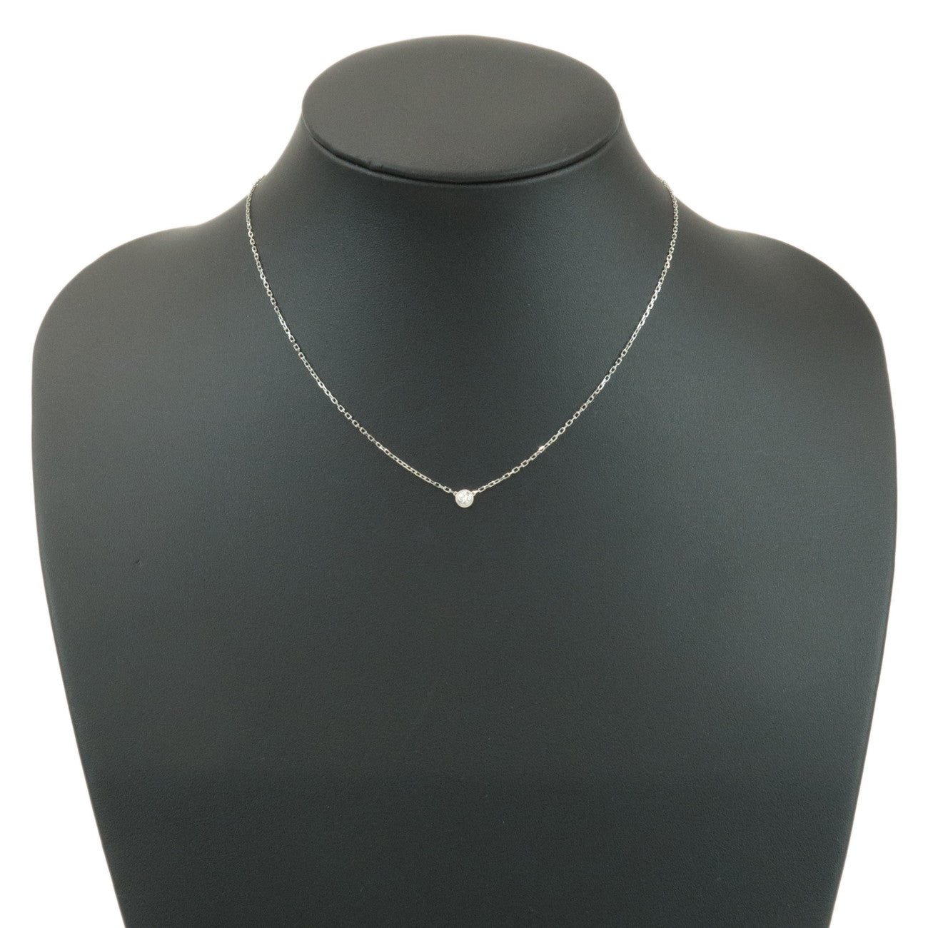 Cartier Diamants Leger Necklace SM Diamond 0.09ct K18 White Gold Used