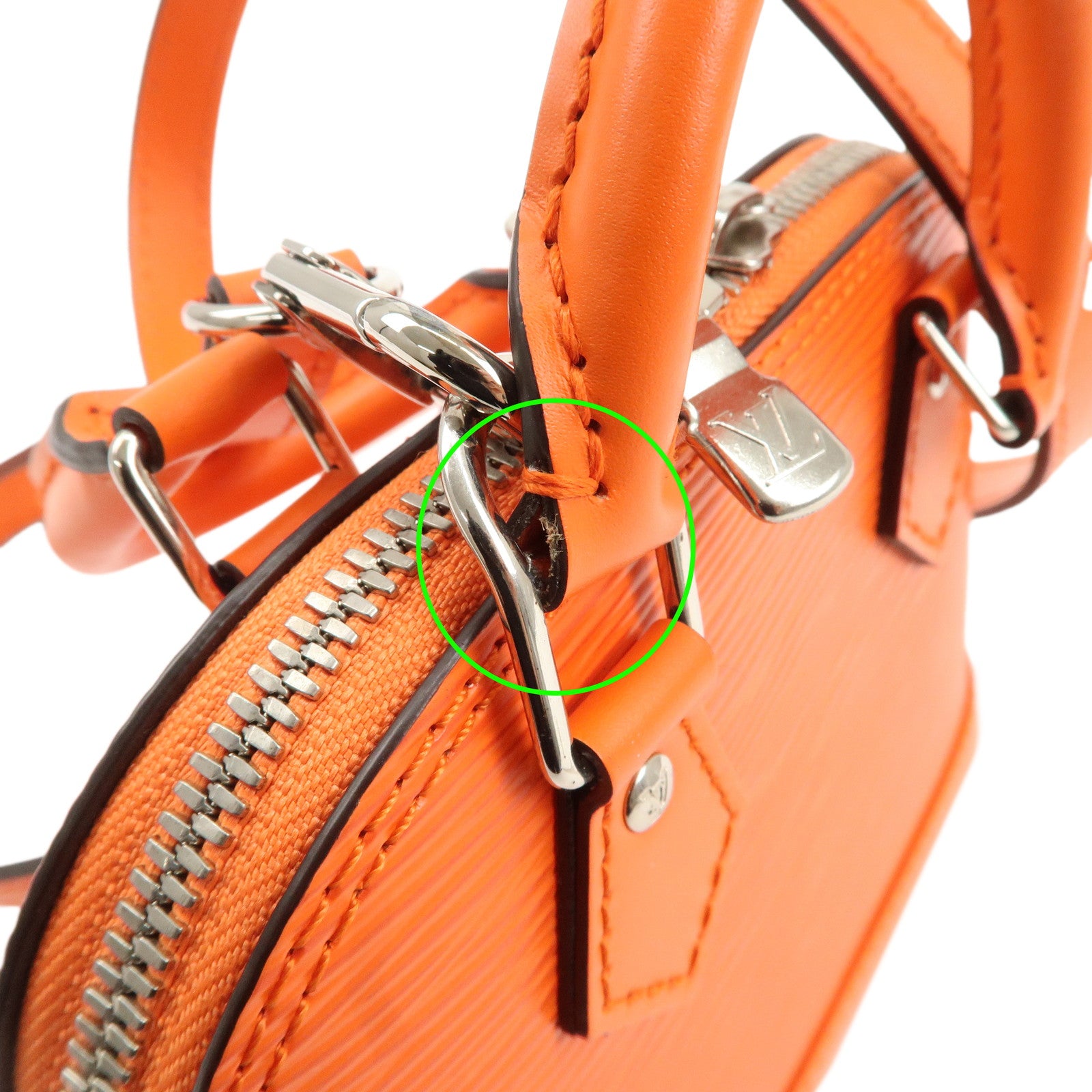 Louis Vuitton Epi Nano Alma 2Way Bag Shoulder Bag Orange M82404 Used