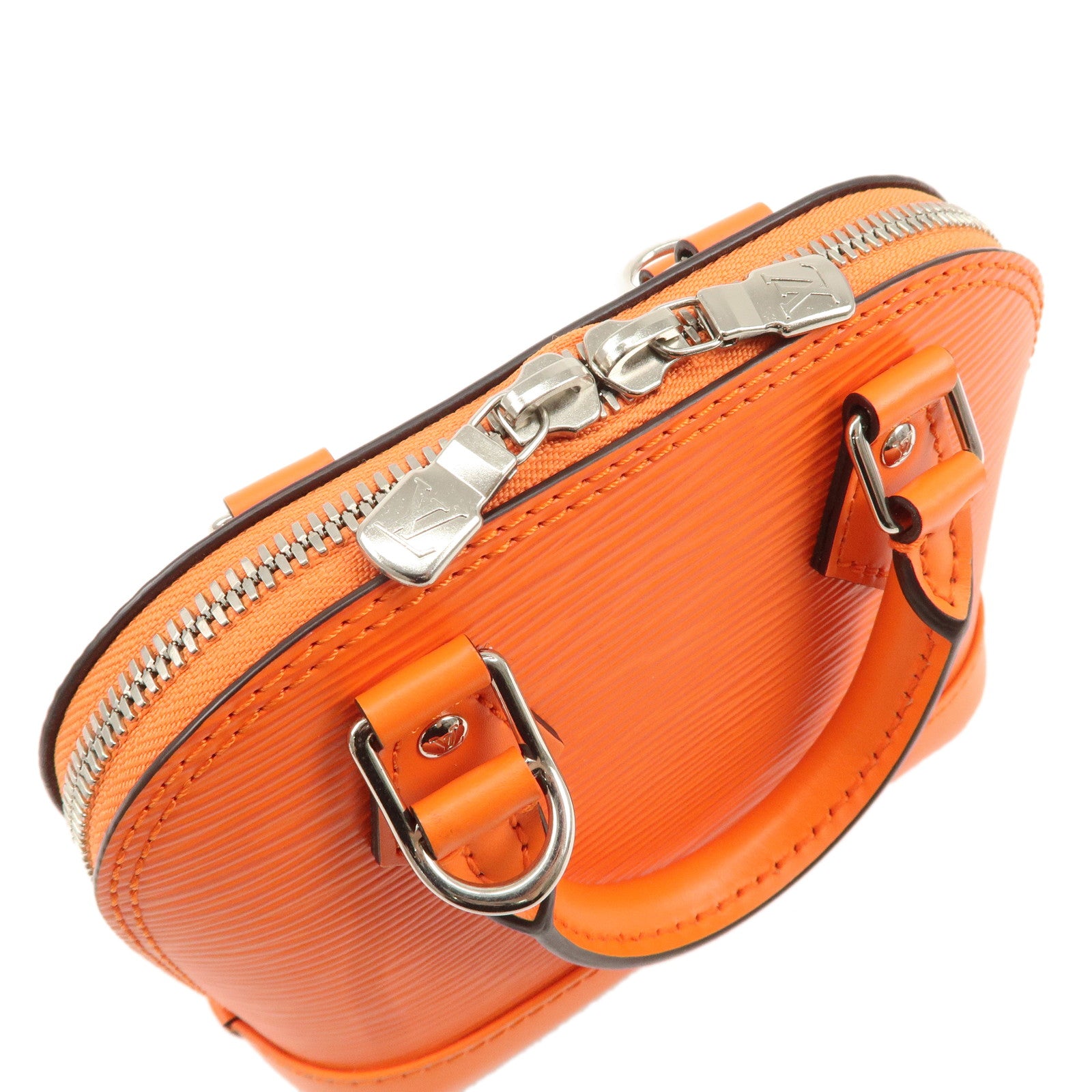 Louis Vuitton Epi Nano Alma 2Way Bag Shoulder Bag Orange M82404 Used