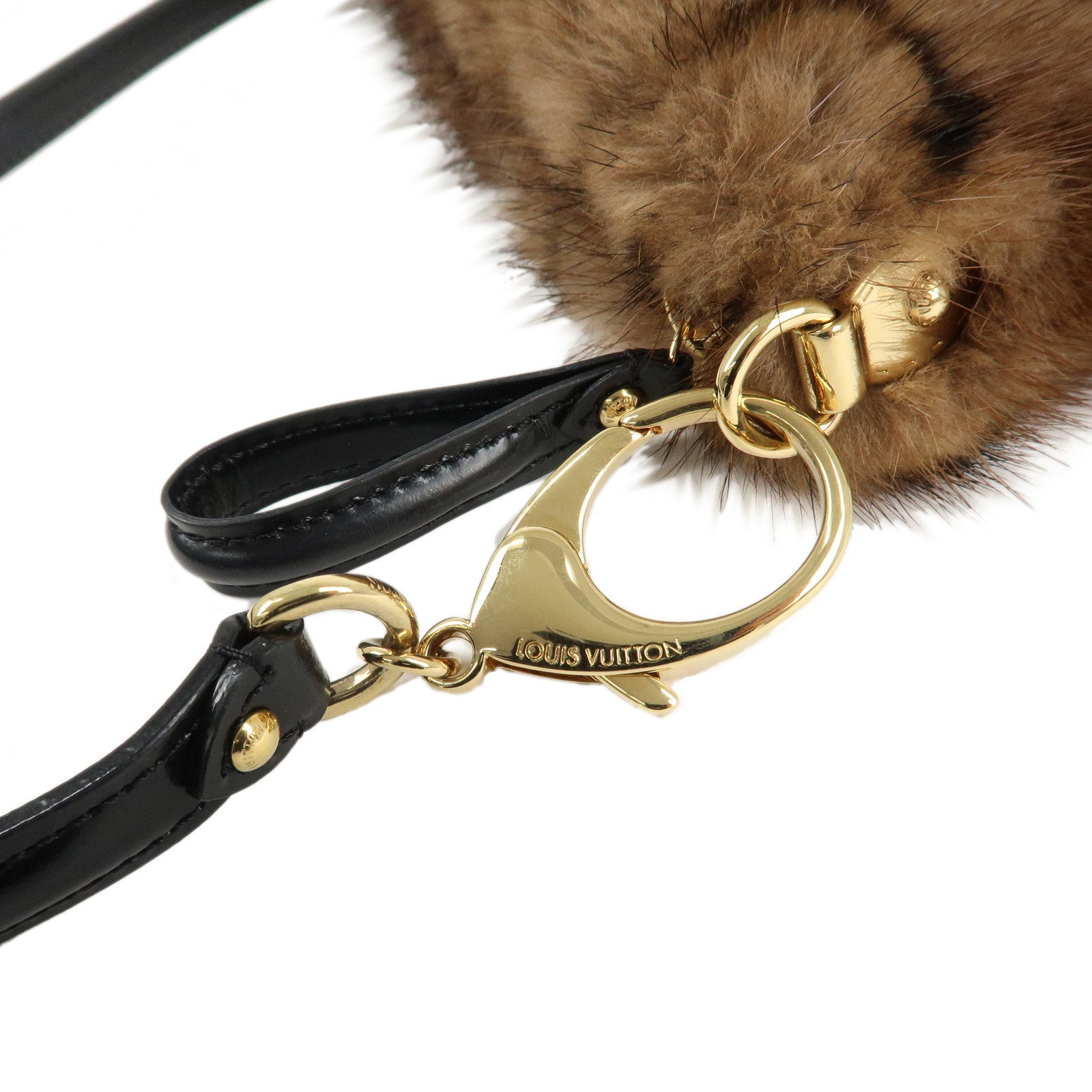 Louis Vuitton Monogram Mink Pochette Mila MM Brown Black M60182 Used