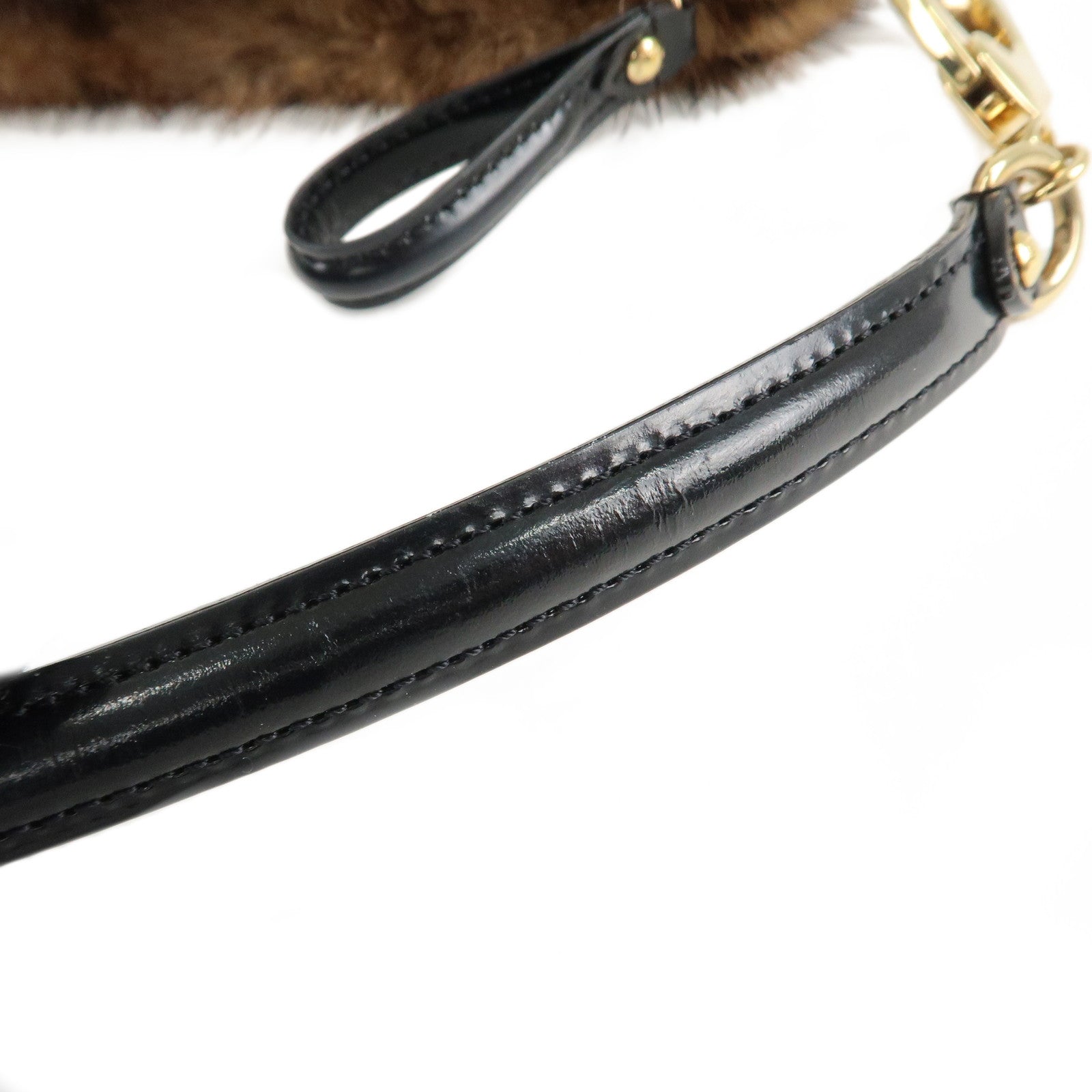 Louis Vuitton Monogram Mink Pochette Mila MM Brown Black M60182 Used