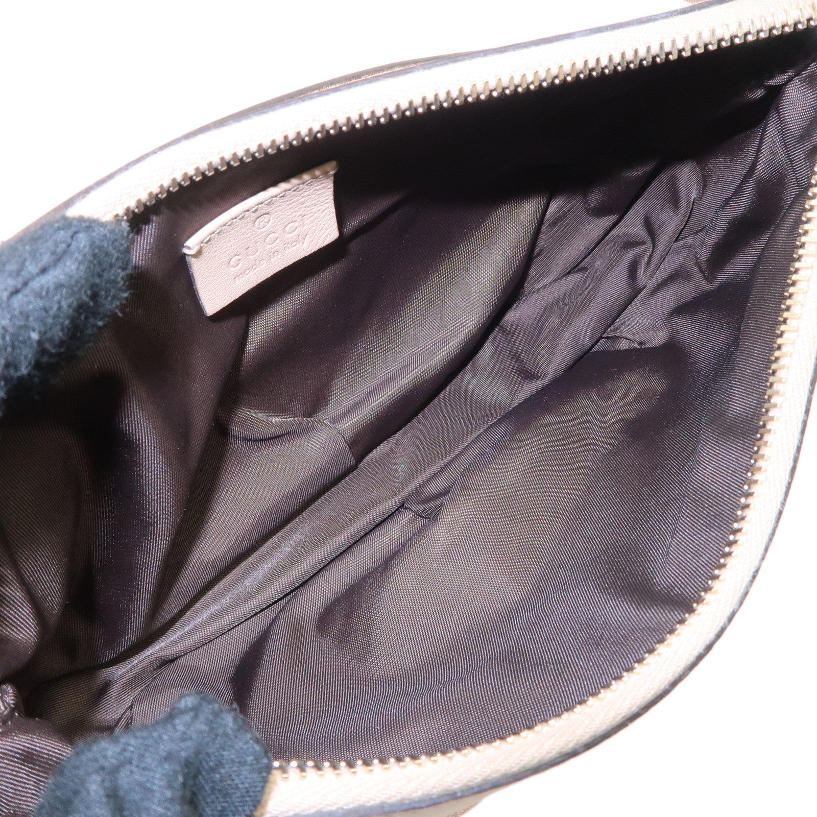 GUCCI Lovely Heart GG Canvas Leather Hand Bag Pink Beige 245938 Used