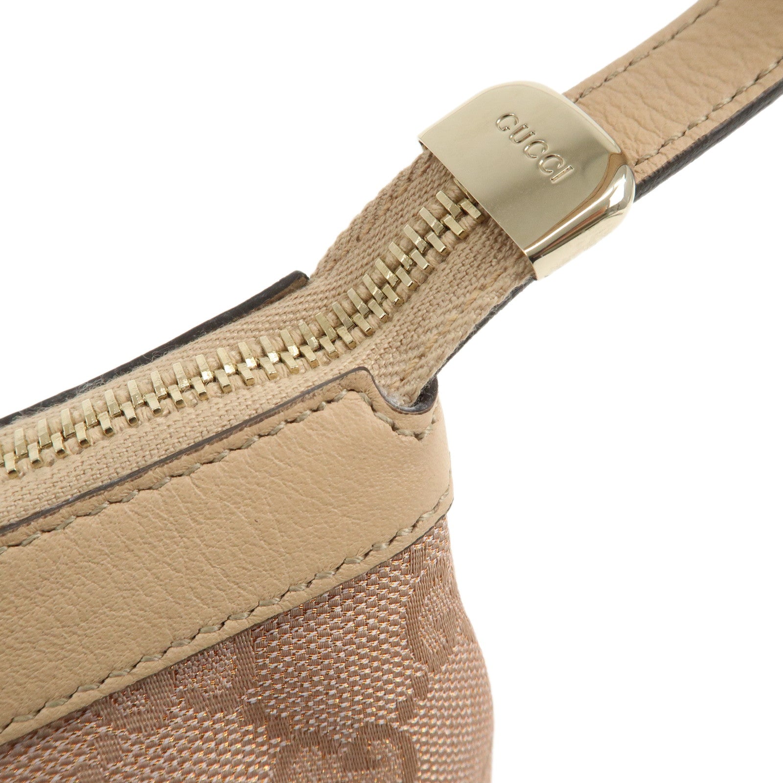 GUCCI Lovely Heart GG Canvas Leather Hand Bag Pink Beige 245938 Used