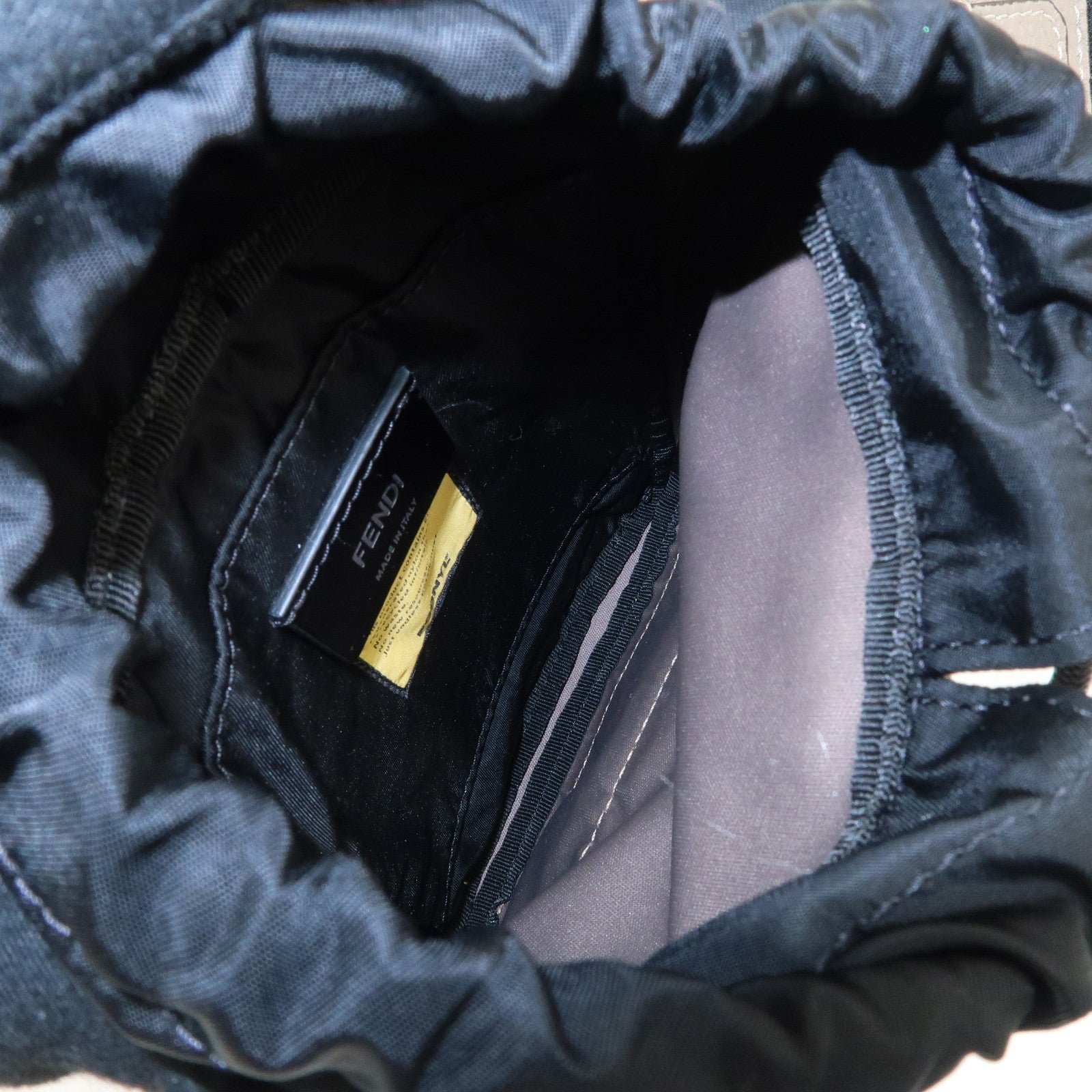 FENDI Nylon Leather FENDINESS MINI Mini Shoulder Pouch 7VZ068 Used