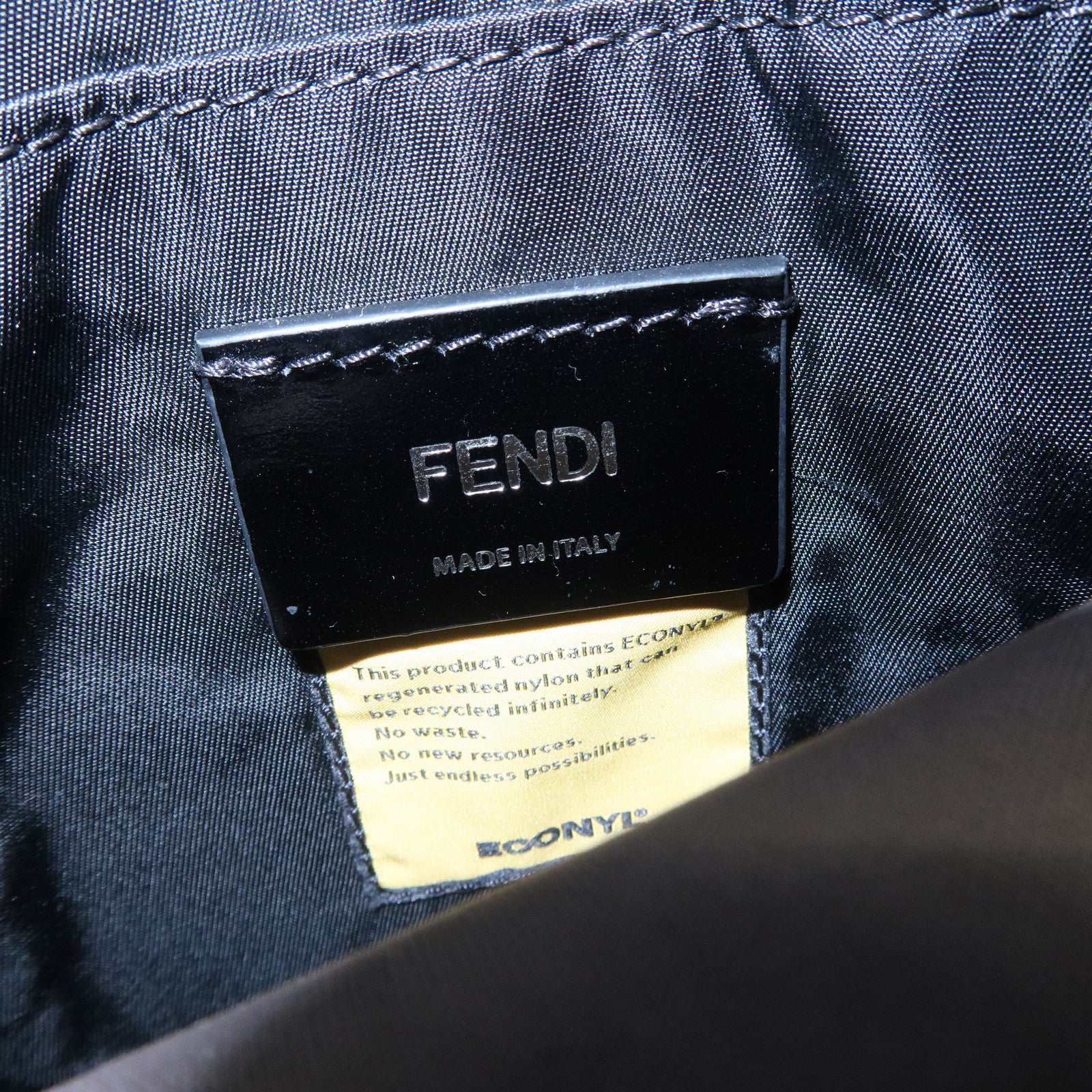 FENDI Nylon Leather FENDINESS MINI Mini Shoulder Pouch 7VZ068 Used