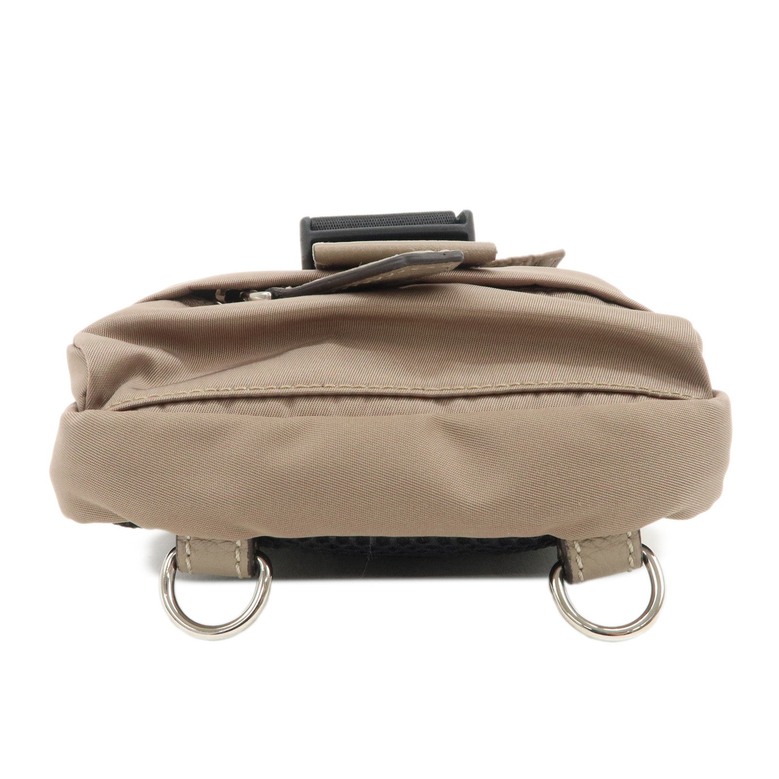 FENDI Nylon Leather FENDINESS MINI Mini Shoulder Pouch 7VZ068 Used