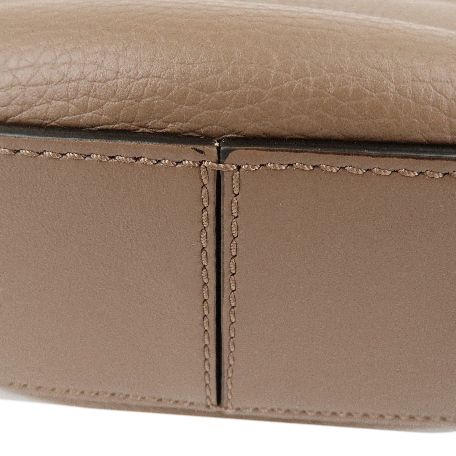 TOD'S T Timeless Leather Oboe Shoulder Bag Hand Bag Brown Used
