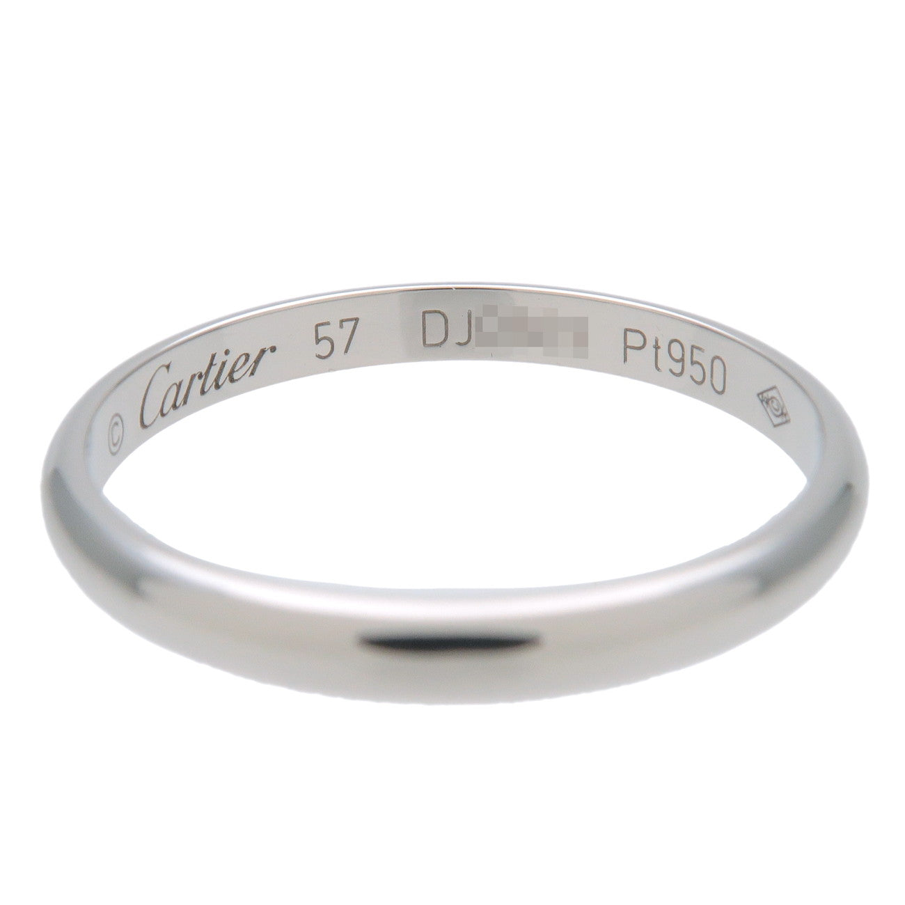 Cartier 1895 Wedding Ring 1P Diamond #57 PT950 Platinum US#8 Used