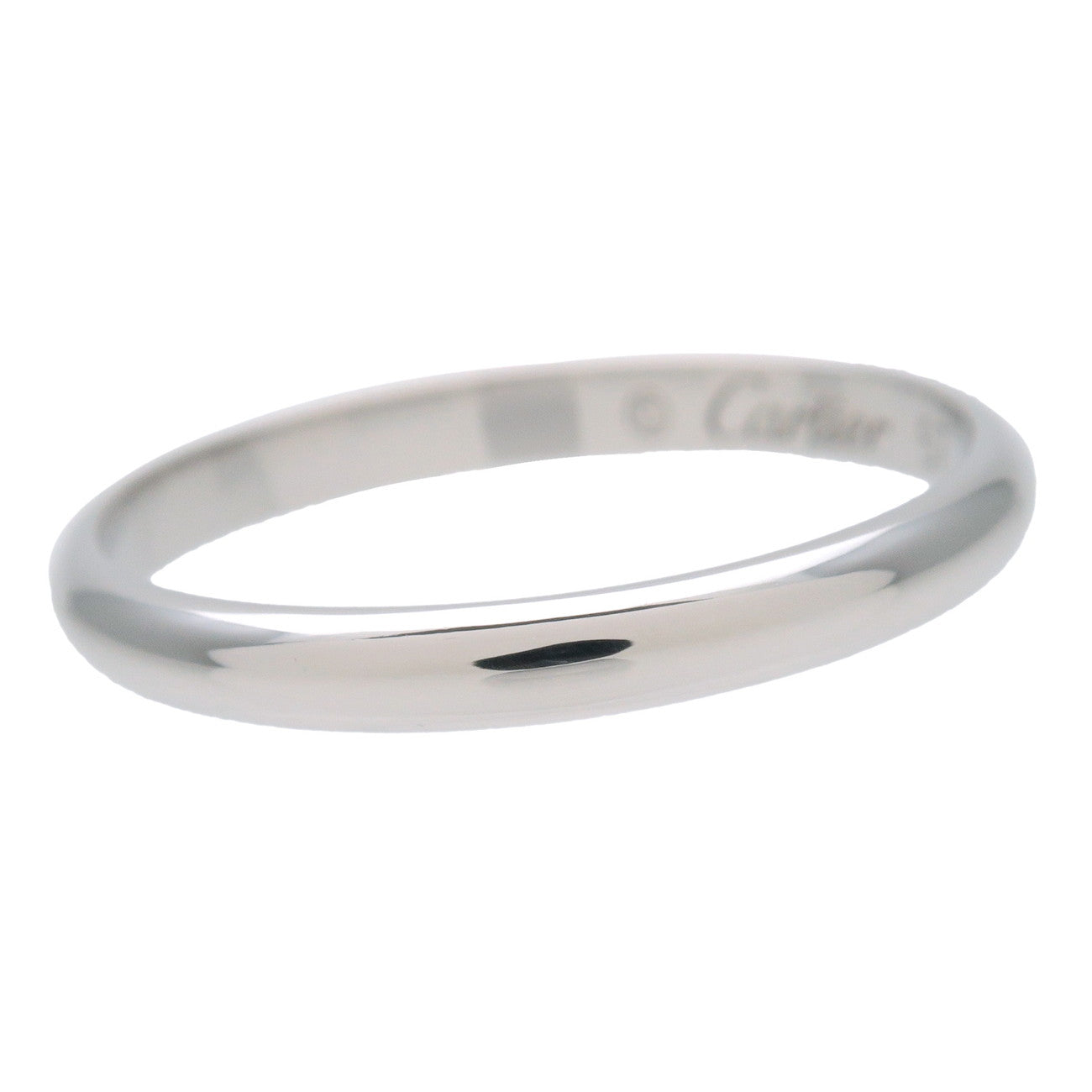 Cartier 1895 Wedding Ring 1P Diamond #57 PT950 Platinum US#8 Used