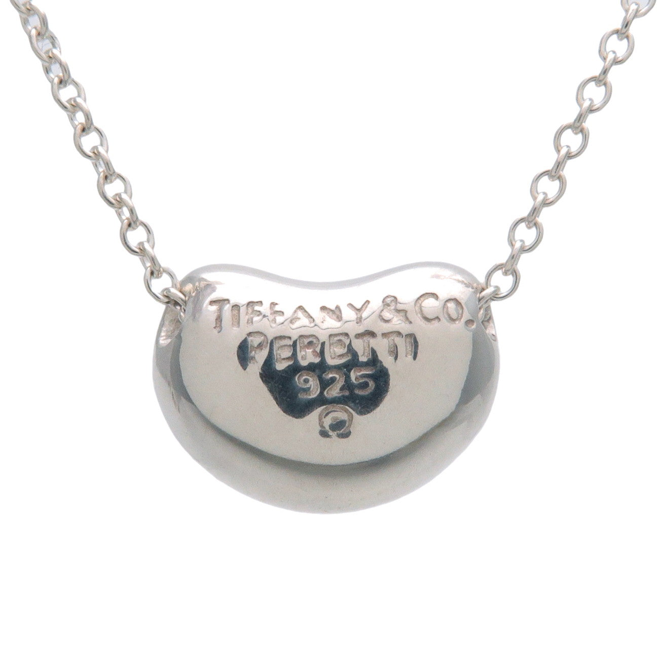 Tiffany&Co. Bean Charm Necklace Small SV925 Silver Used