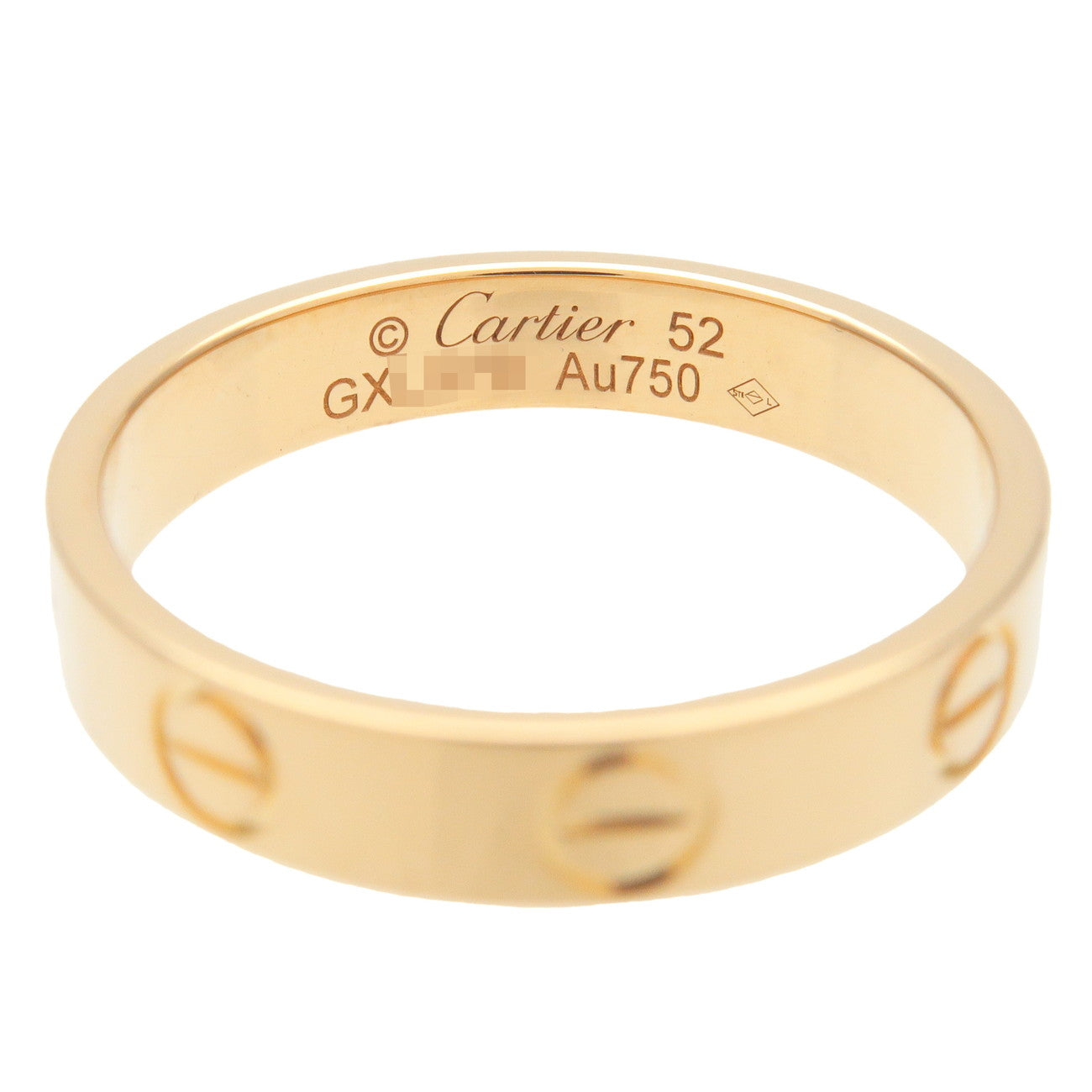 Cartier Mini Love Ring K18YG 750YG Yellow Gold #52 US6-6.5 Used