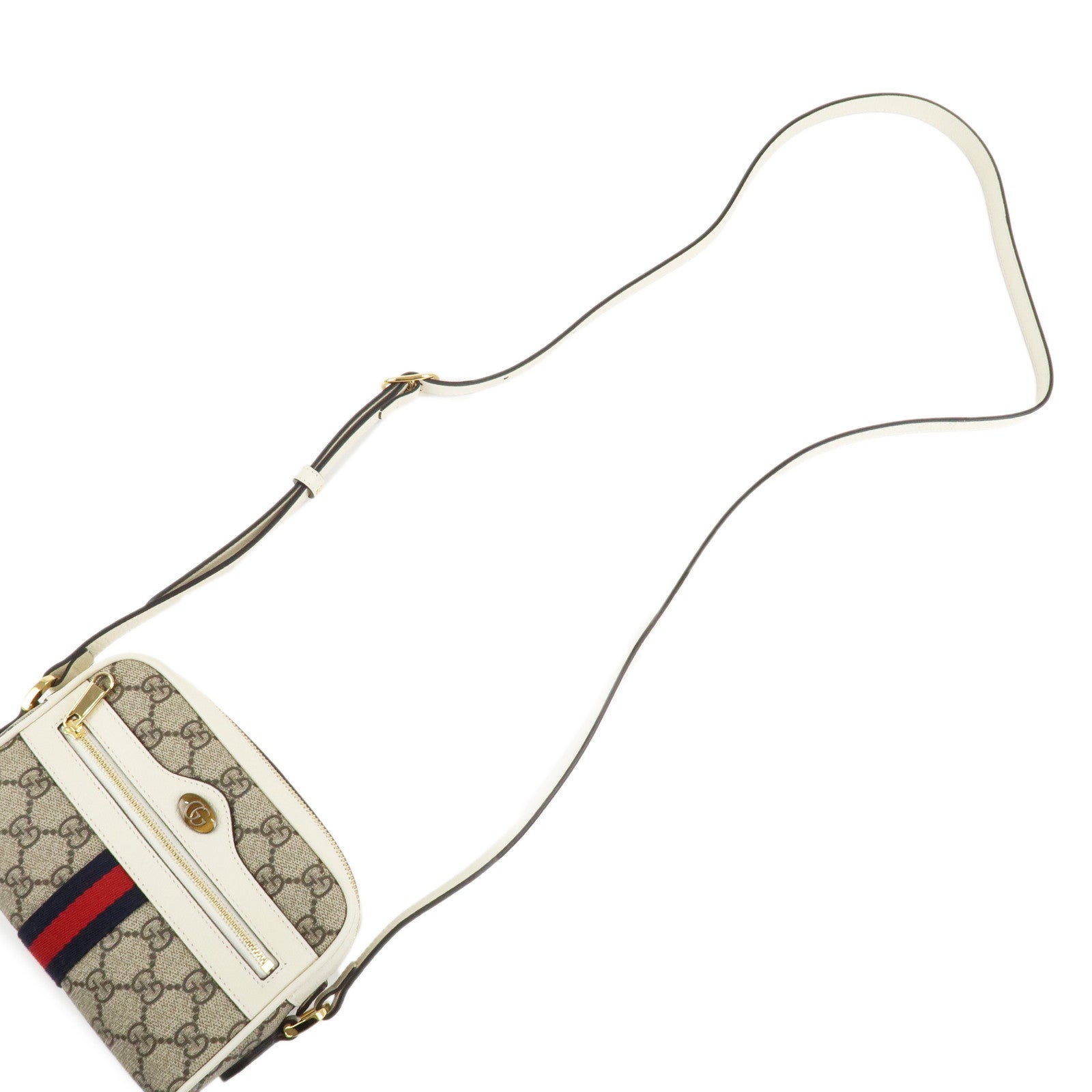 GUCCI Ophidia Sherry GG Supreme Leather Shoulder Bag 517350 Used