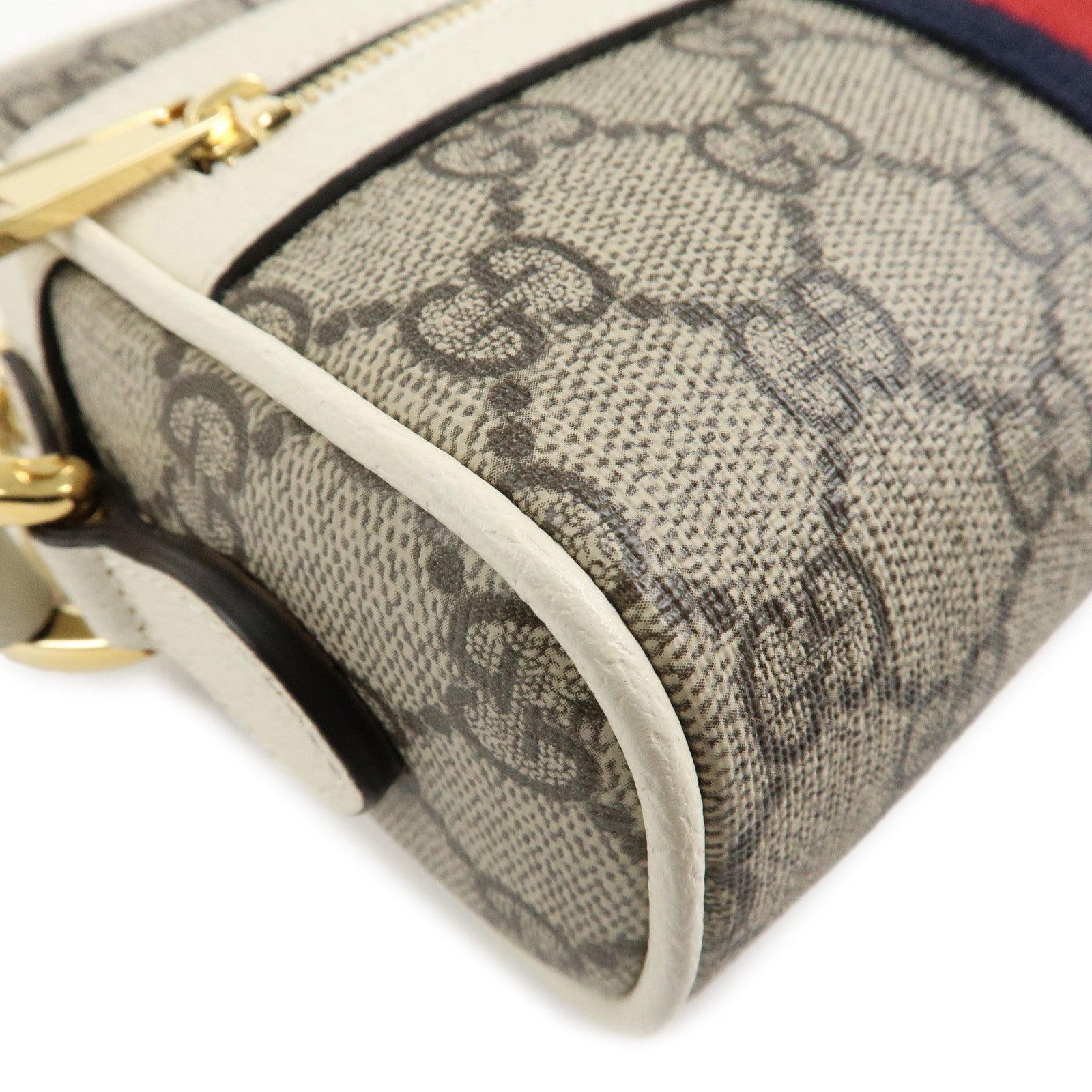 GUCCI Ophidia Sherry GG Supreme Leather Shoulder Bag 517350 Used