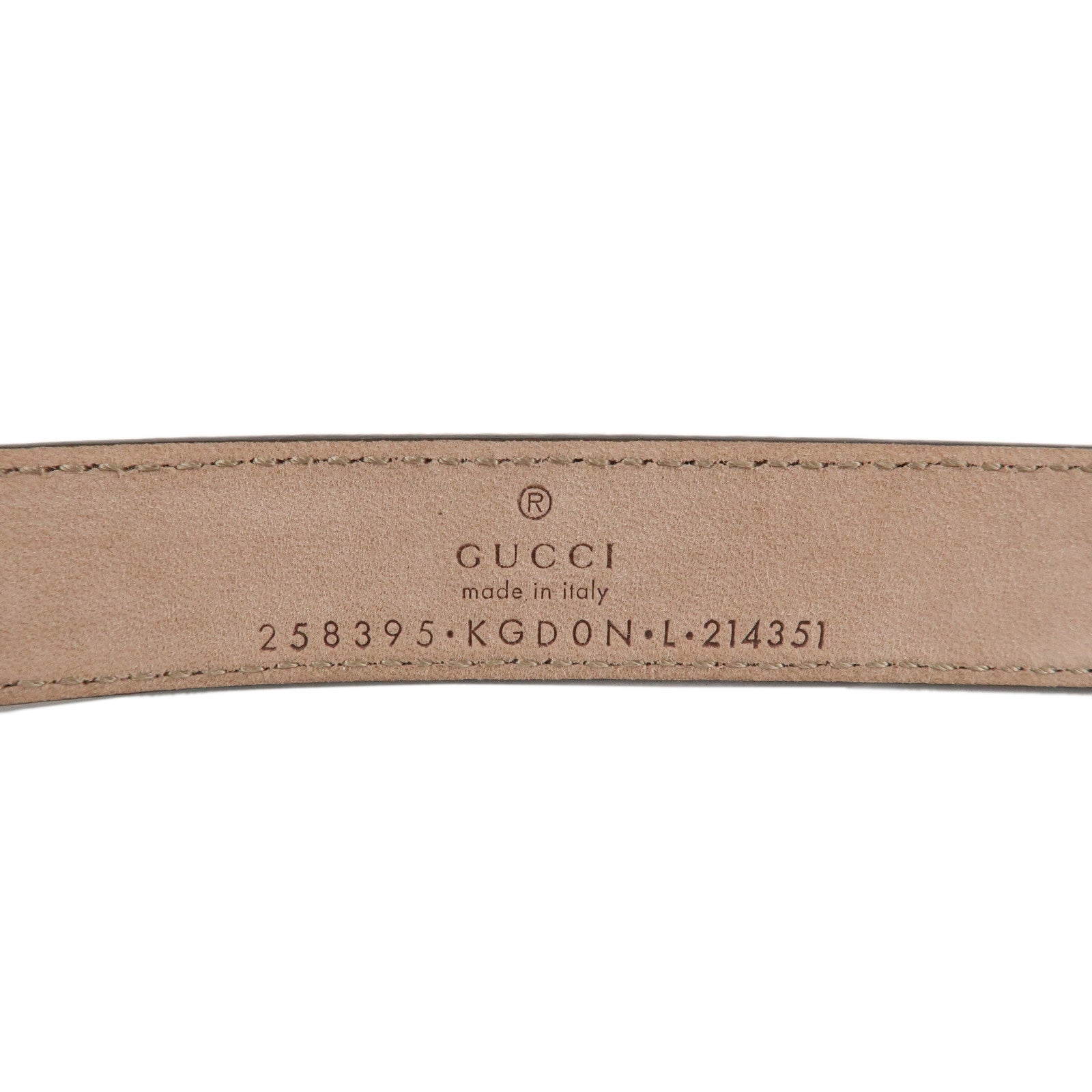 GUCCI Gucci Interlocking G GG Supreme Belt Beige 258395 Used