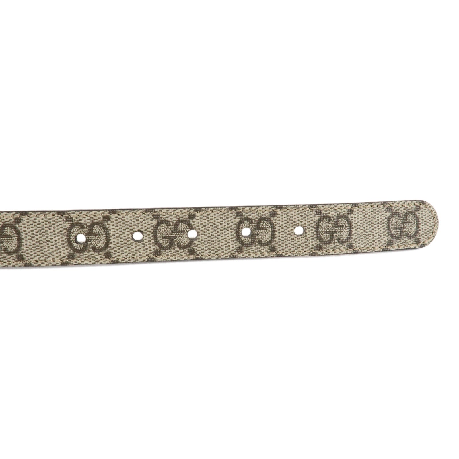 GUCCI Gucci Interlocking G GG Supreme Belt Beige 258395 Used